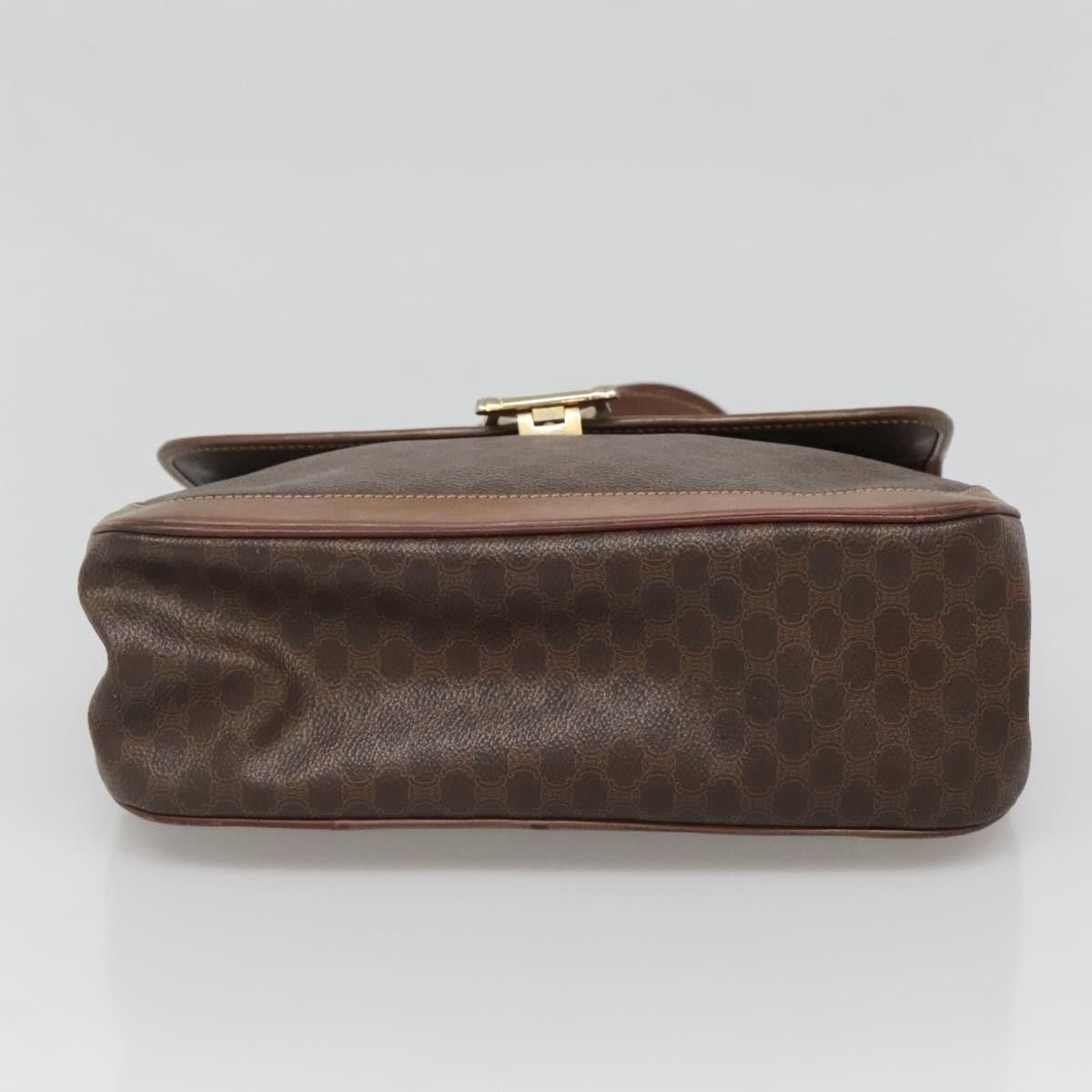 Celine CELINE Macadam Canvas Hand Bag Pvc Leather Brown Gold Size ONE SIZE - 9 Thumbnail