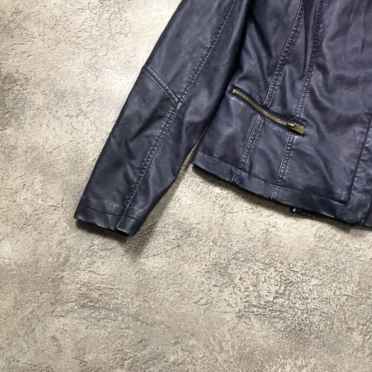 Japanese Brand VINTAGE Y2K LEATHER JACKET JAPAN CASUAL STREETWEAR 90s Size M / US 6-8 / IT 42-44 - 4 Thumbnail