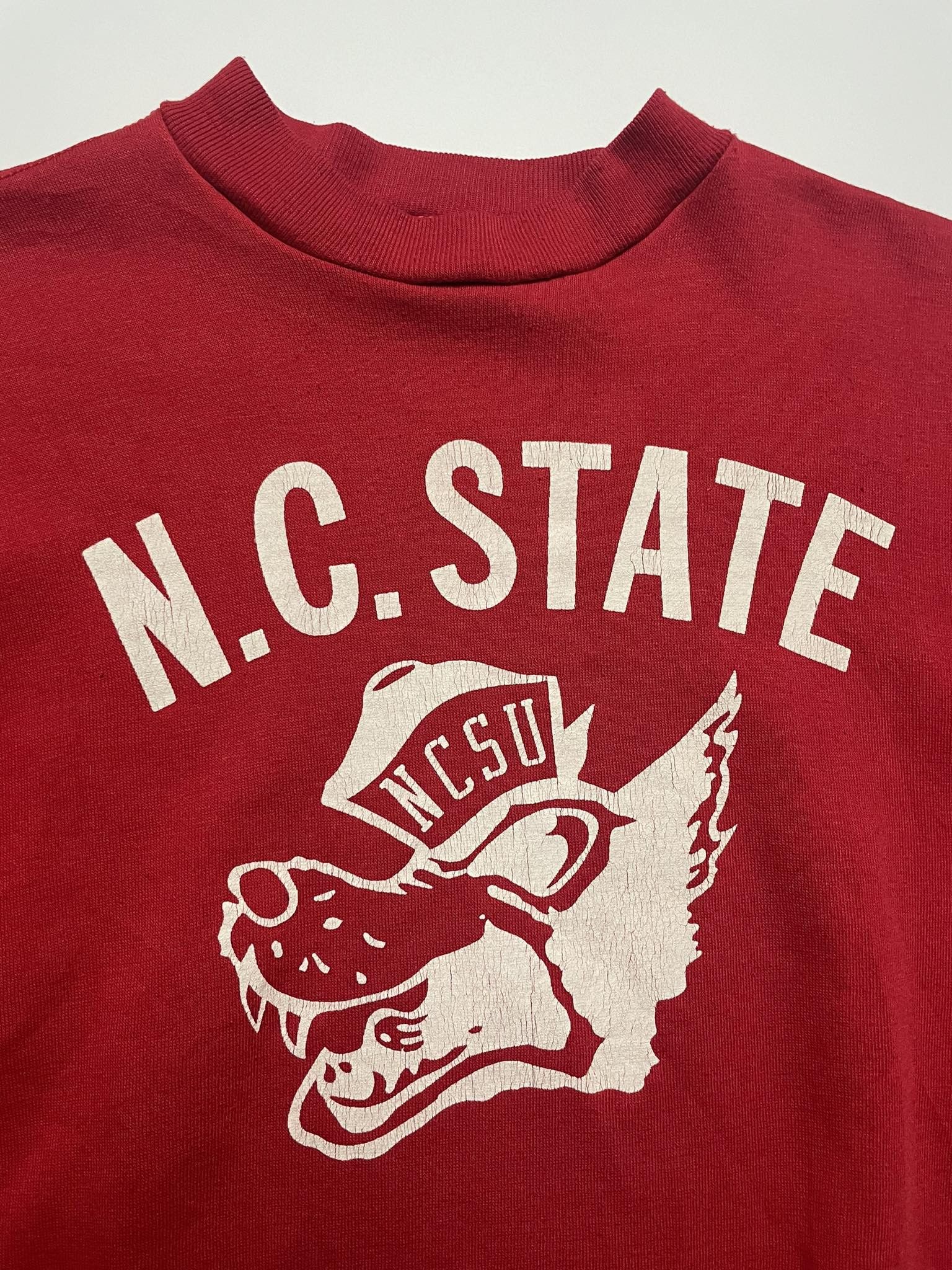Russell Athletic × Vintage Vintage NC State Russell Athletic 80s Sweatshirt Size US M / EU 48-50 / 2 - 2 Thumbnail