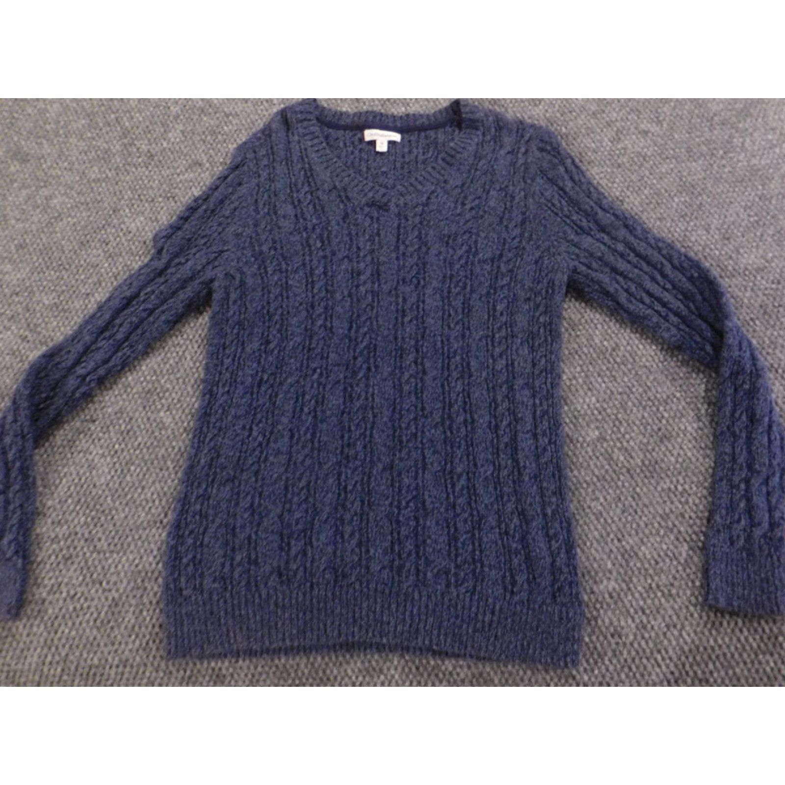 Croft & Barrow Croft & Barrow Womens Sweater Pullover Crew Neck Medium Blue Classic Knit Cotton Stretch Regular Sleeve Long Winter Casual Size M / US 6-8 / IT 42-44 - 2 Thumbnail