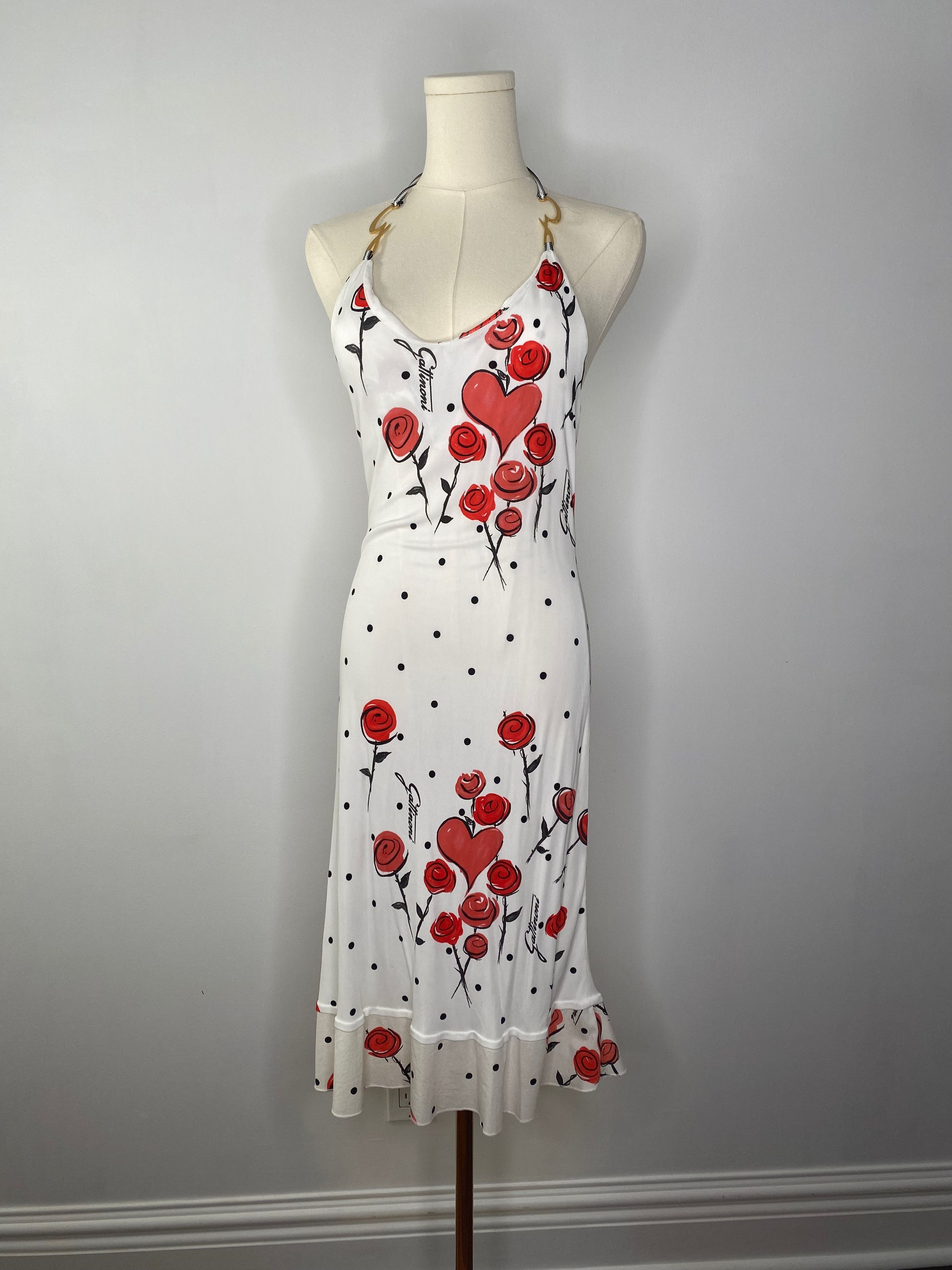 Vintage Gattinoni Jeans - White rose dress Size ONE SIZE - 1 Thumbnail