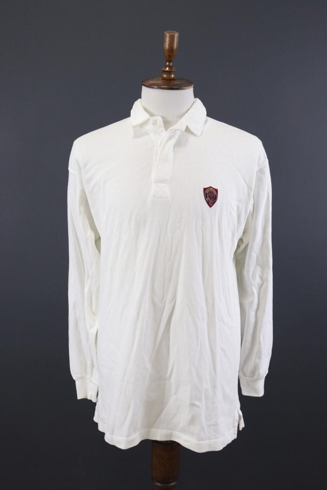 Mulberry Mulberry Logo White Cotton Rugby Polo Shirt Size M Size US M / EU 48-50 / 2 - 1 Thumbnail