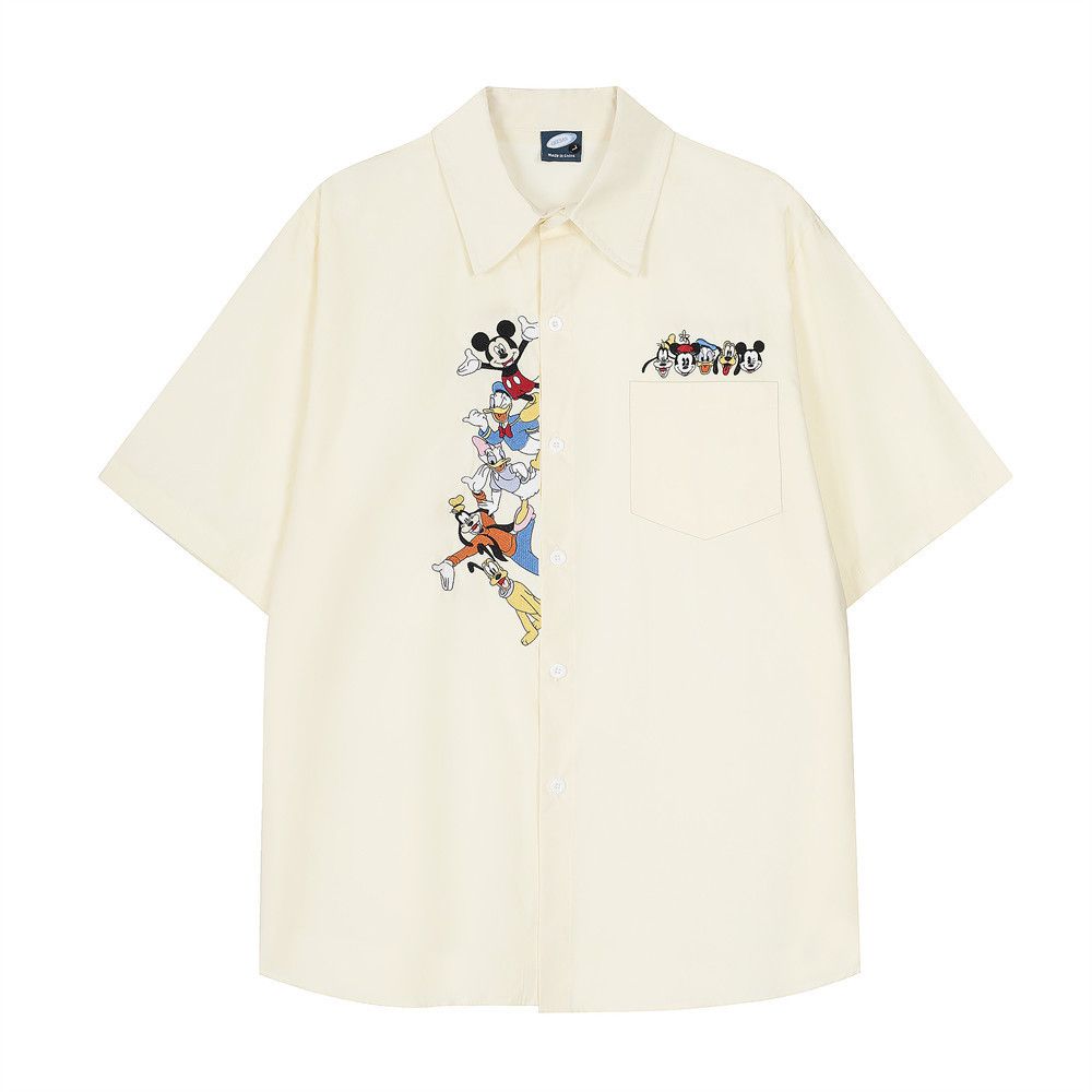 Japanese Brand × Vintage Funny cartoon embroidered casual short-sleeved shirt Size US M / EU 48-50 / 2 - 1 Thumbnail