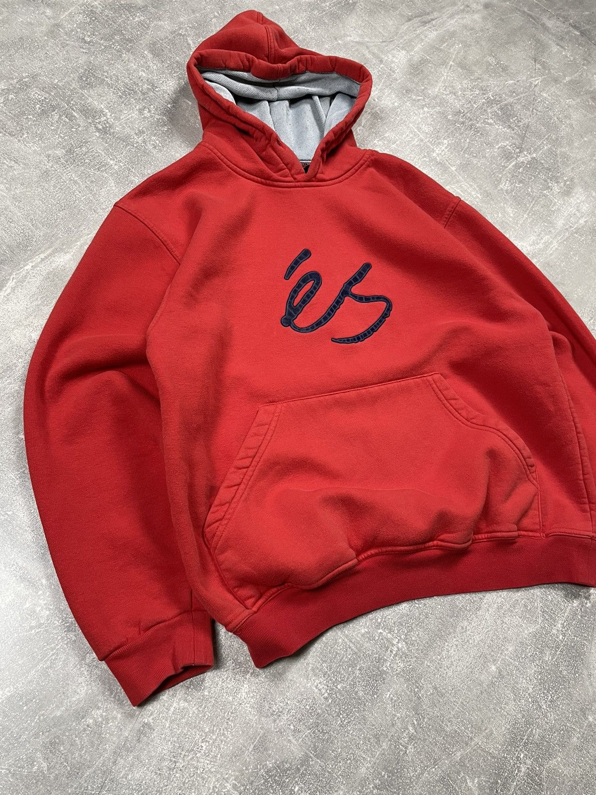 Vintage × eS Rare ES Skateboarding Footwear Red Hoodie Made in USA Size US M / EU 48-50 / 2 - 3 Thumbnail