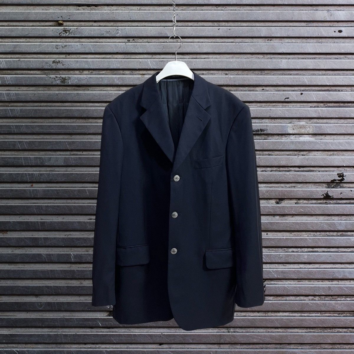 Kenzo Kenzo Homme Navy Wool Blazer Size 48L - 1 Thumbnail