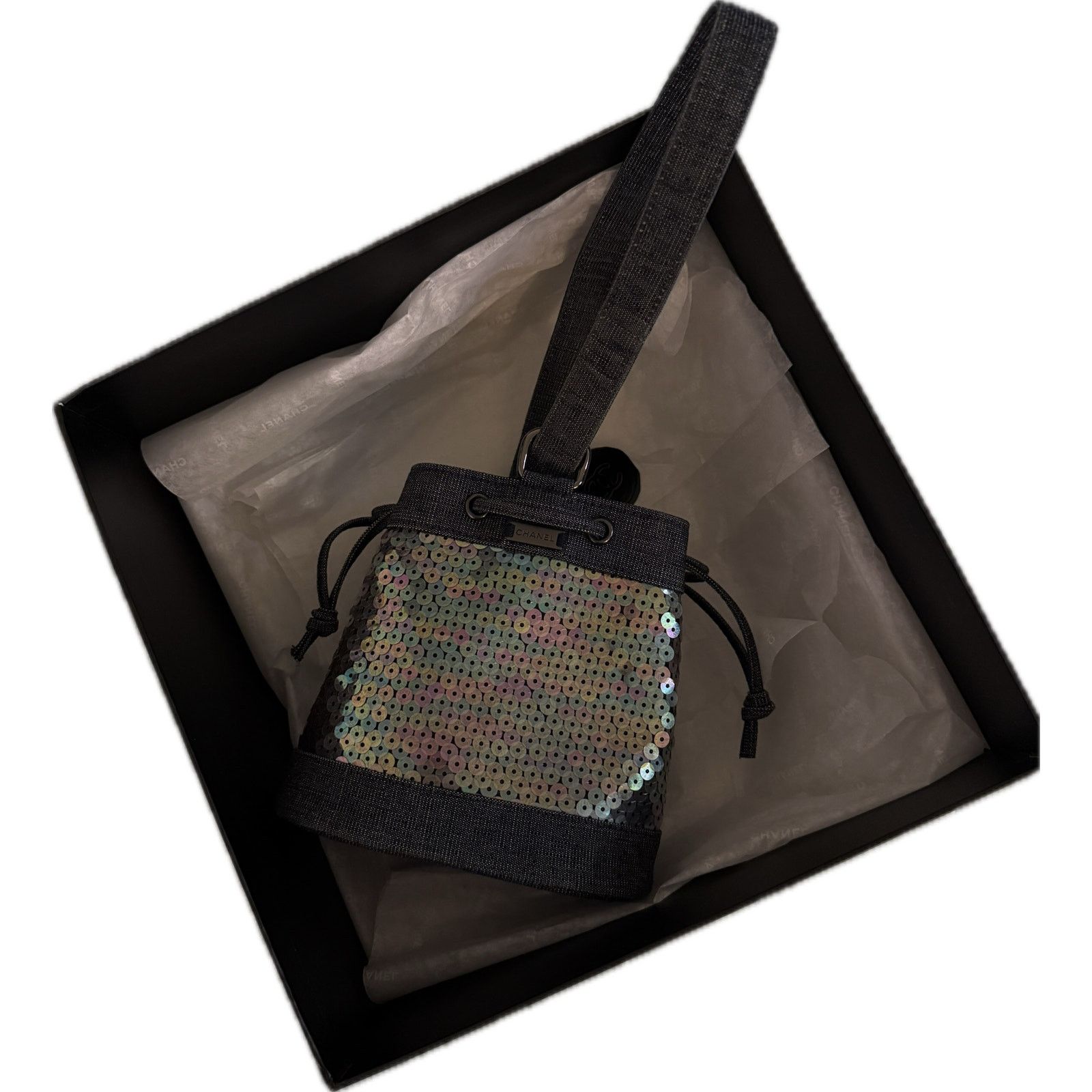 Chanel vintage chanel karl lagerfeld sequin denim bucket bag Size ONE SIZE - 6 Thumbnail