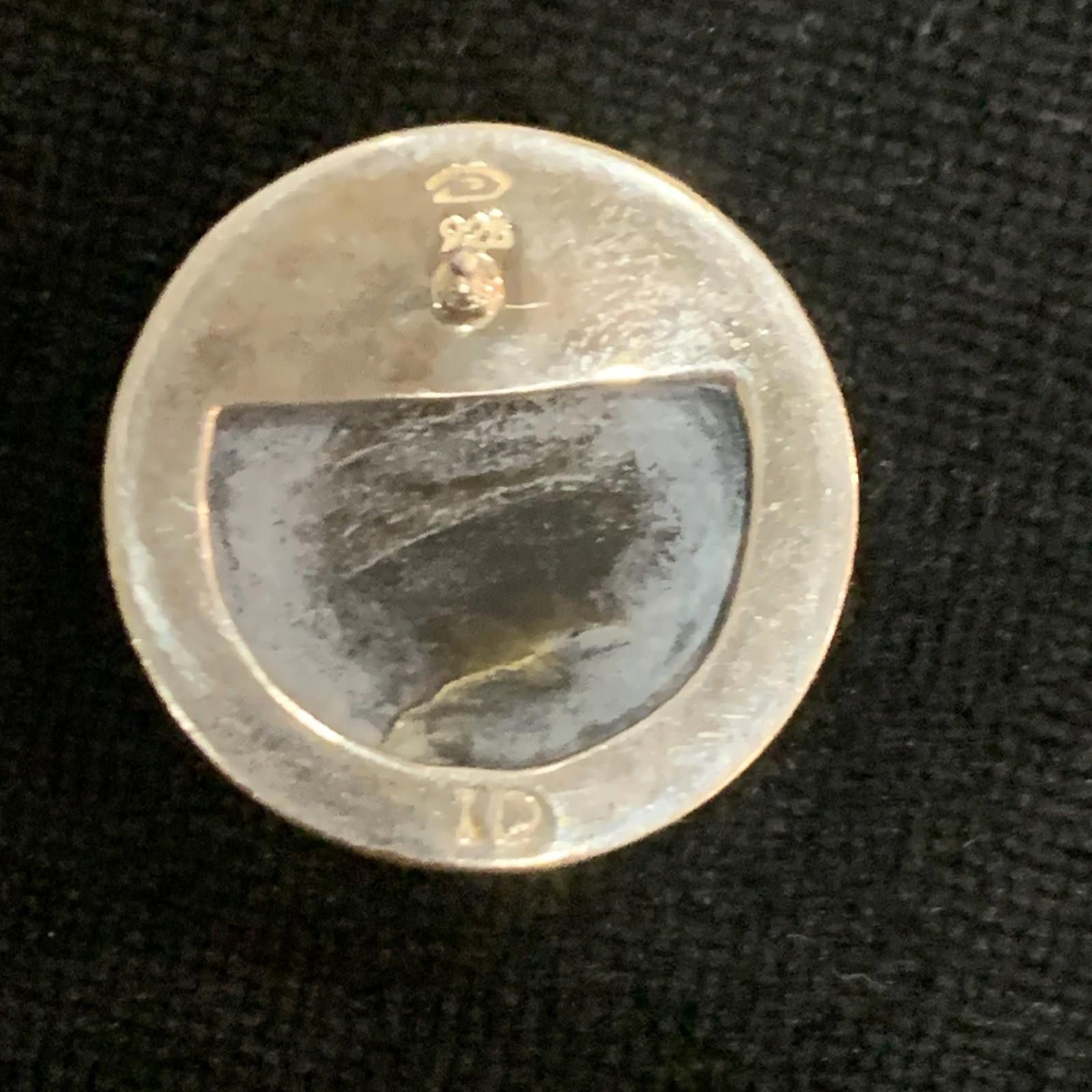 Unknown London Vintage 925 Silver, Black Mother of Pearl Earrings, 7/8” Size ONE SIZE - 7 Thumbnail