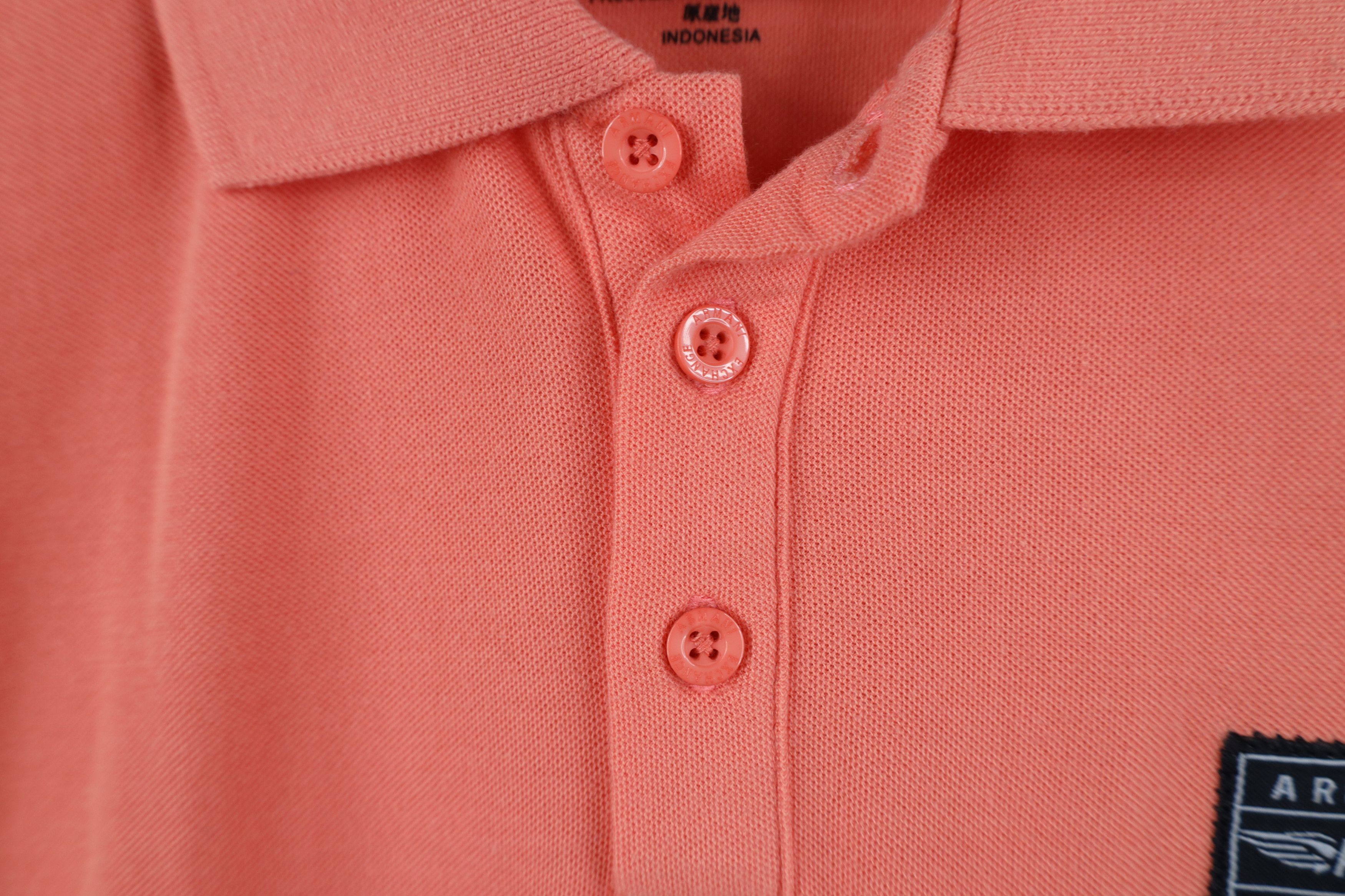 Armani Exchange Armani Exchange Box Logo Soft Cotton Collared Polo Salmon Size US L / EU 52-54 / 3 - 5 Thumbnail