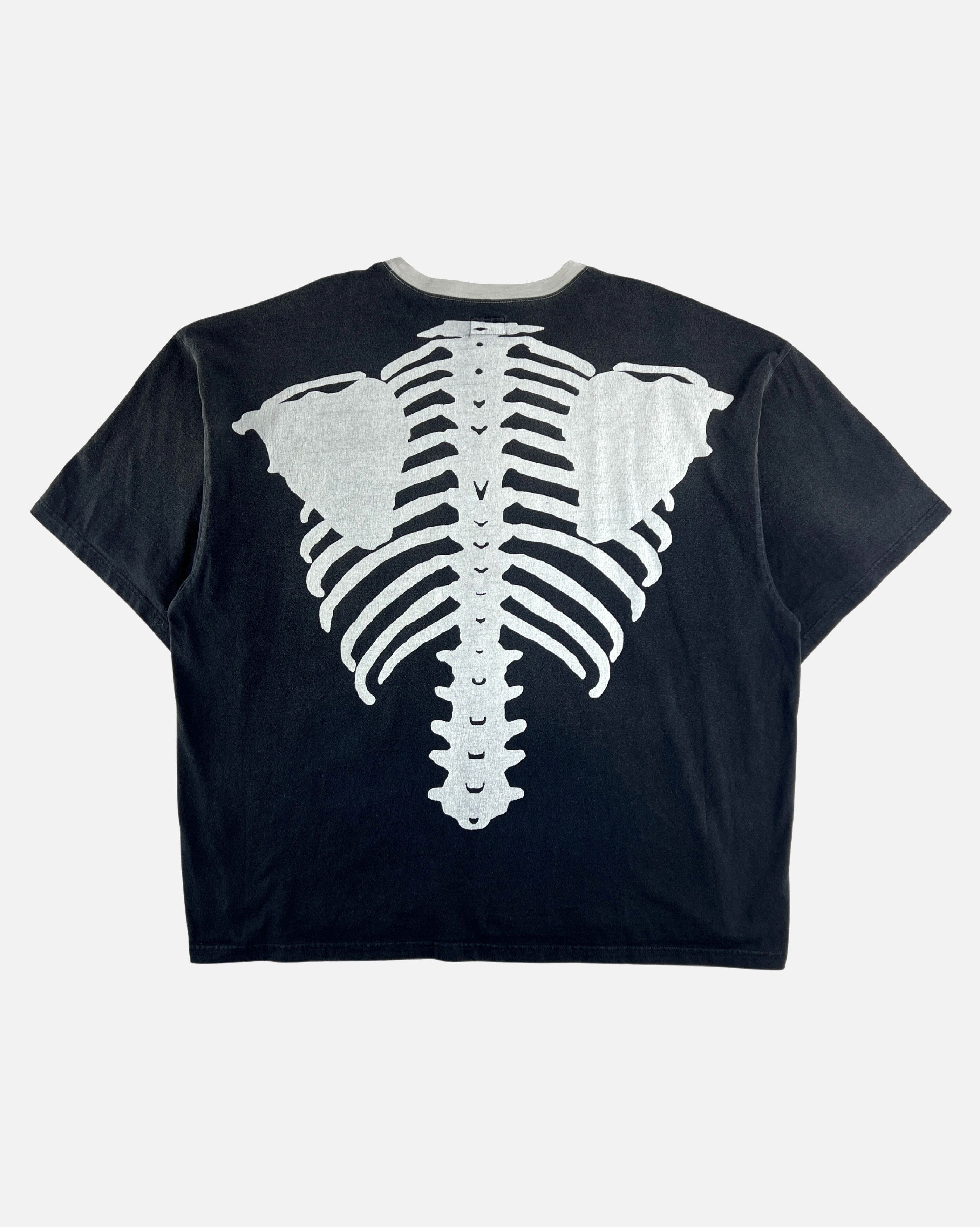 image of Kapital Grey Skeleton T-Shirt, Men's (Size XL)