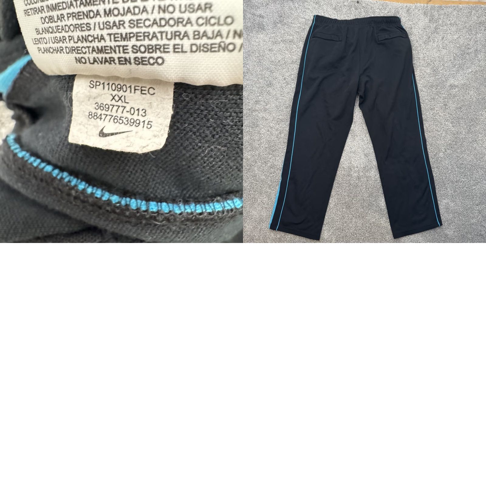 Nike Nike Sportswear Pants Track Pockets Striped Athletic 369777-013 Mens 2XL Size US 39 - 9 Thumbnail