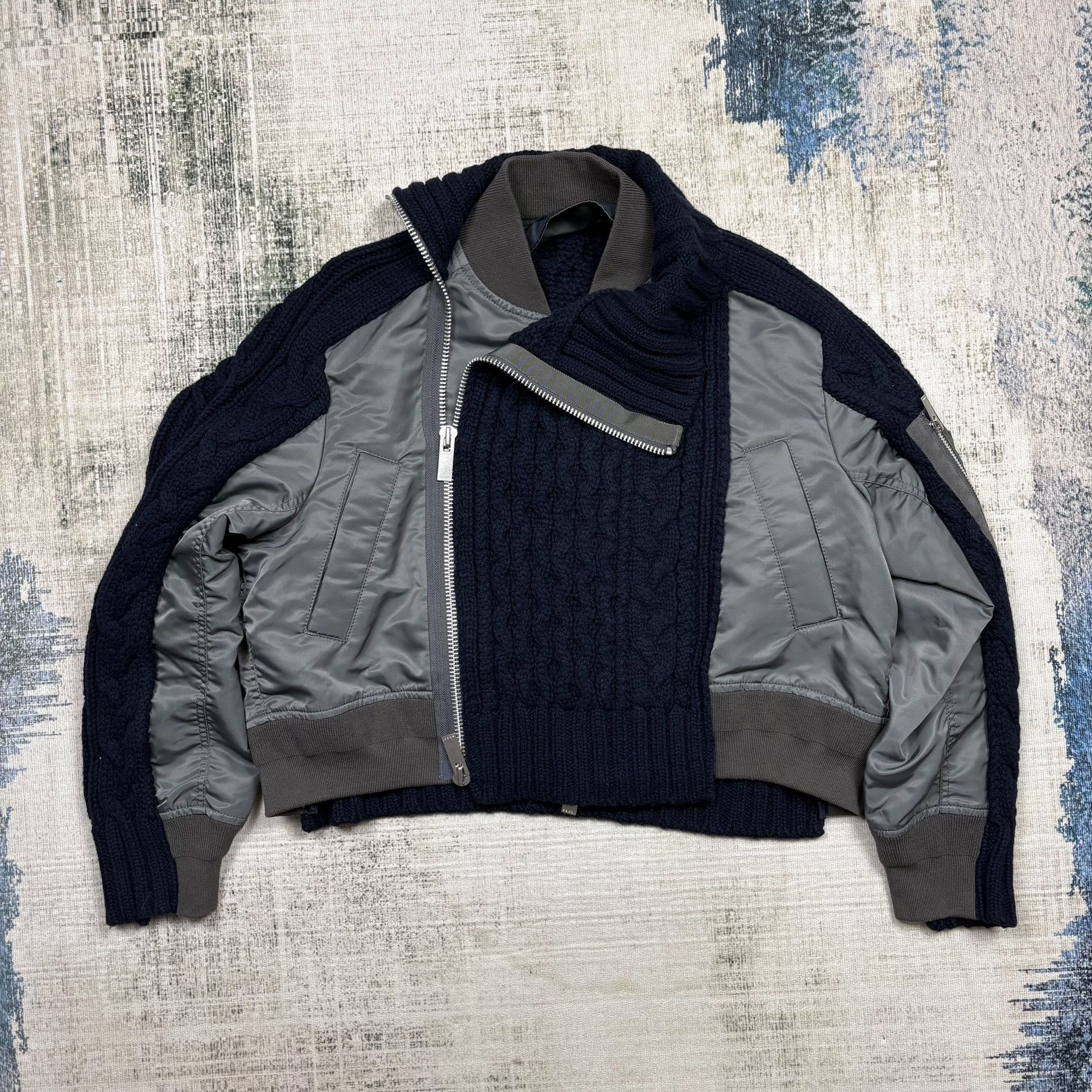 Sacai Sacai 23AW Paneled MA-1 Zip Jacket Size US L / EU 52-54 / 3 - 1 Thumbnail