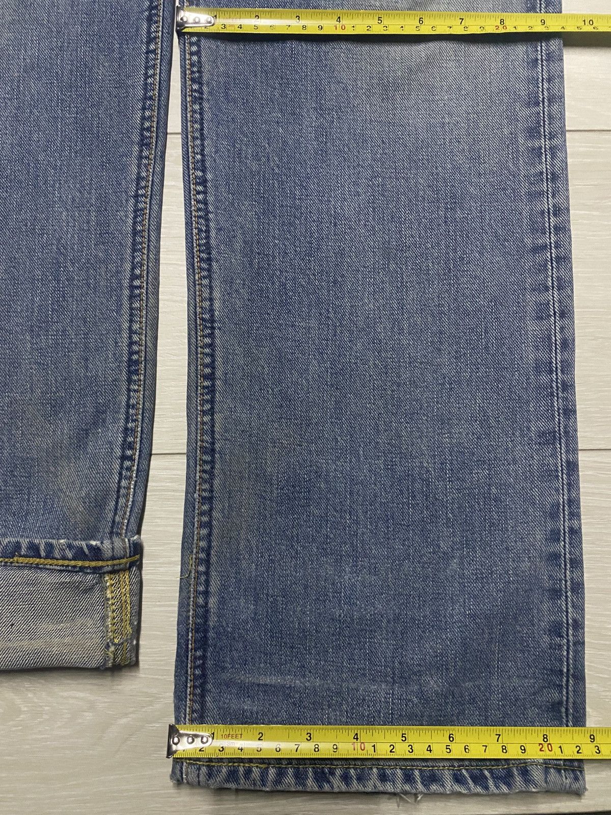 Vintage Vintage Lee Riders Half Selvedge Grunge Repair Baggy Jeans Size US 30 / EU 46 - 18 Thumbnail