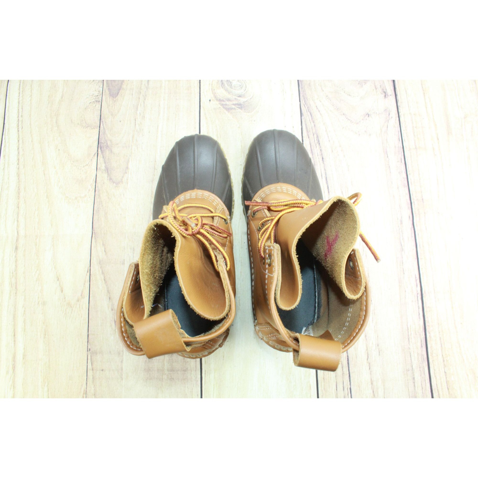 L.L. Bean × Leather LL Bean Women's Unlined Brown Leather Duck Boots Size US 6 / IT 36 - 5 Thumbnail