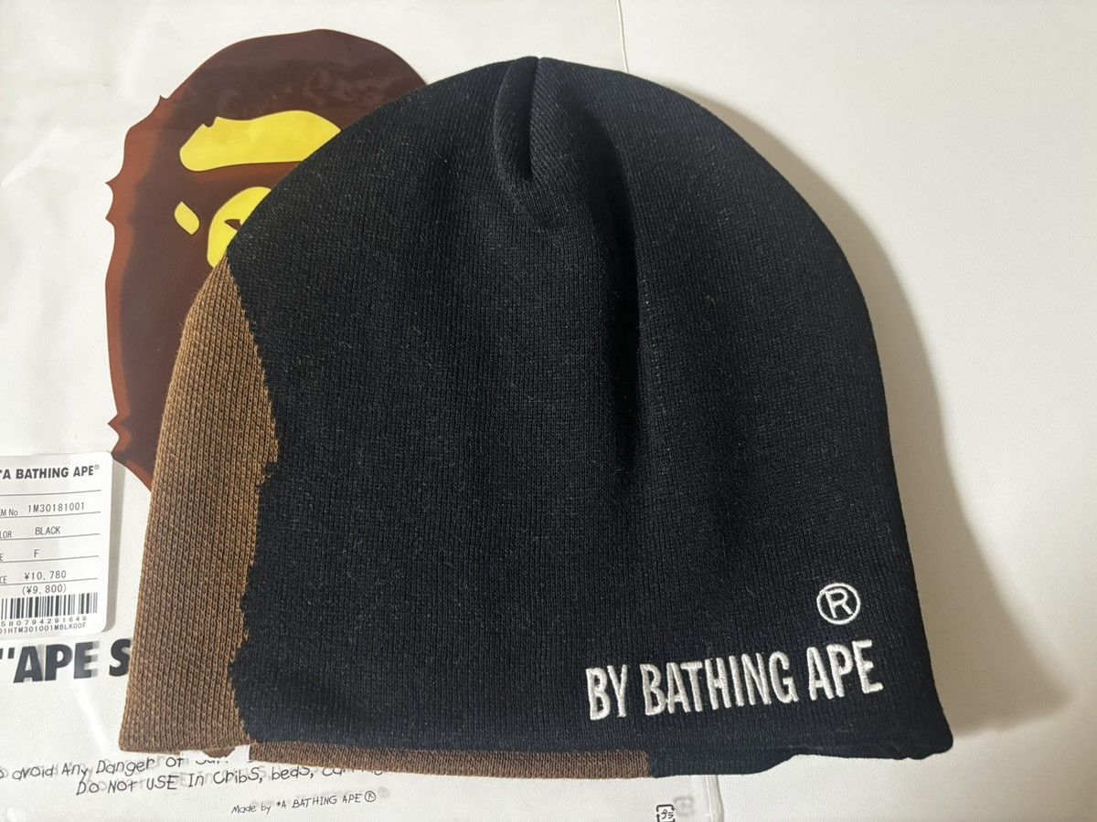 Authentic Aape beanie Aape by A Bathing Ape Logo Knit Beanie - Black Hats  main image 2