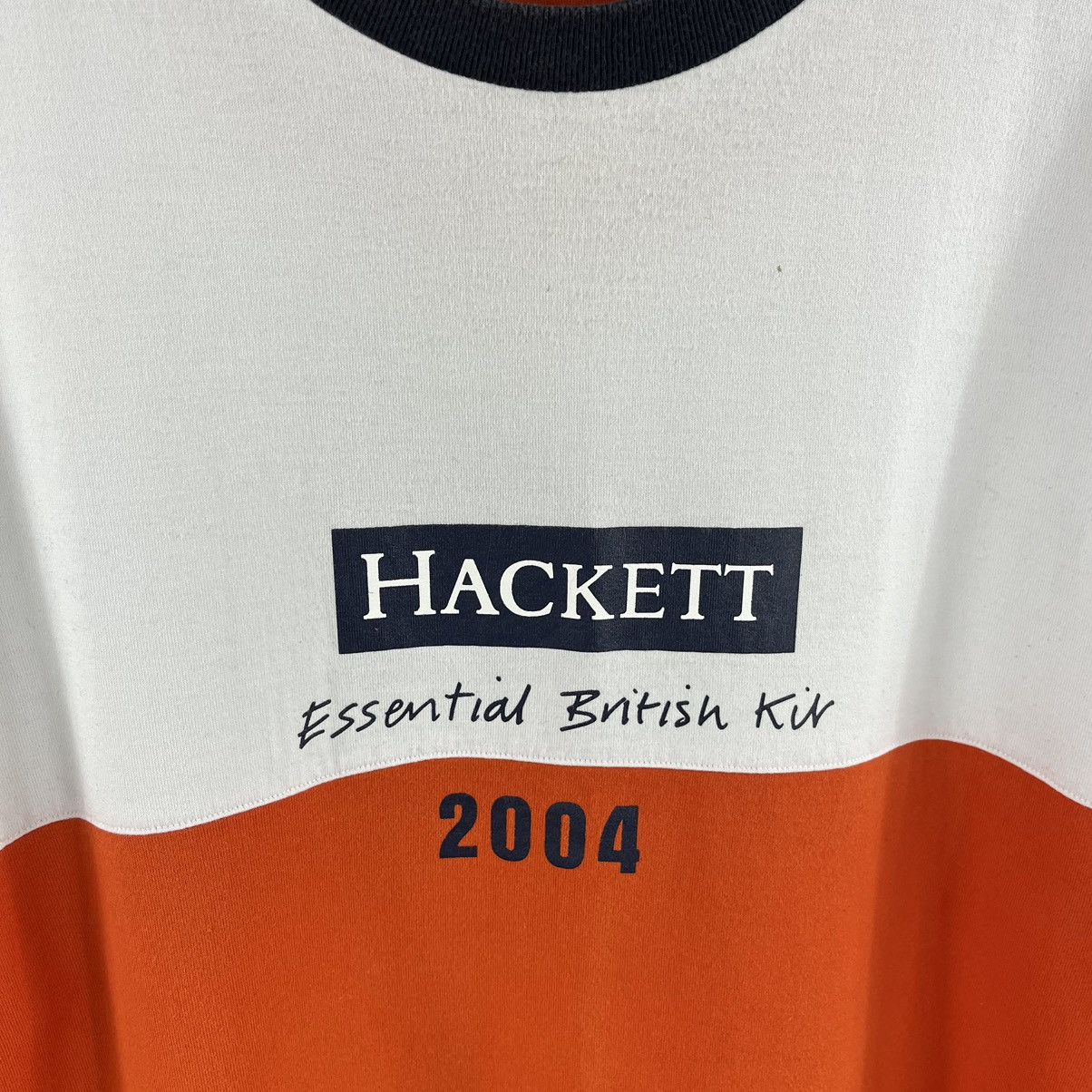 Hackett × Vintage Hackett London T-Shirt Big Logo White/Orange Size 2XL Size US XXL / EU 58 / 5 - 4 Thumbnail
