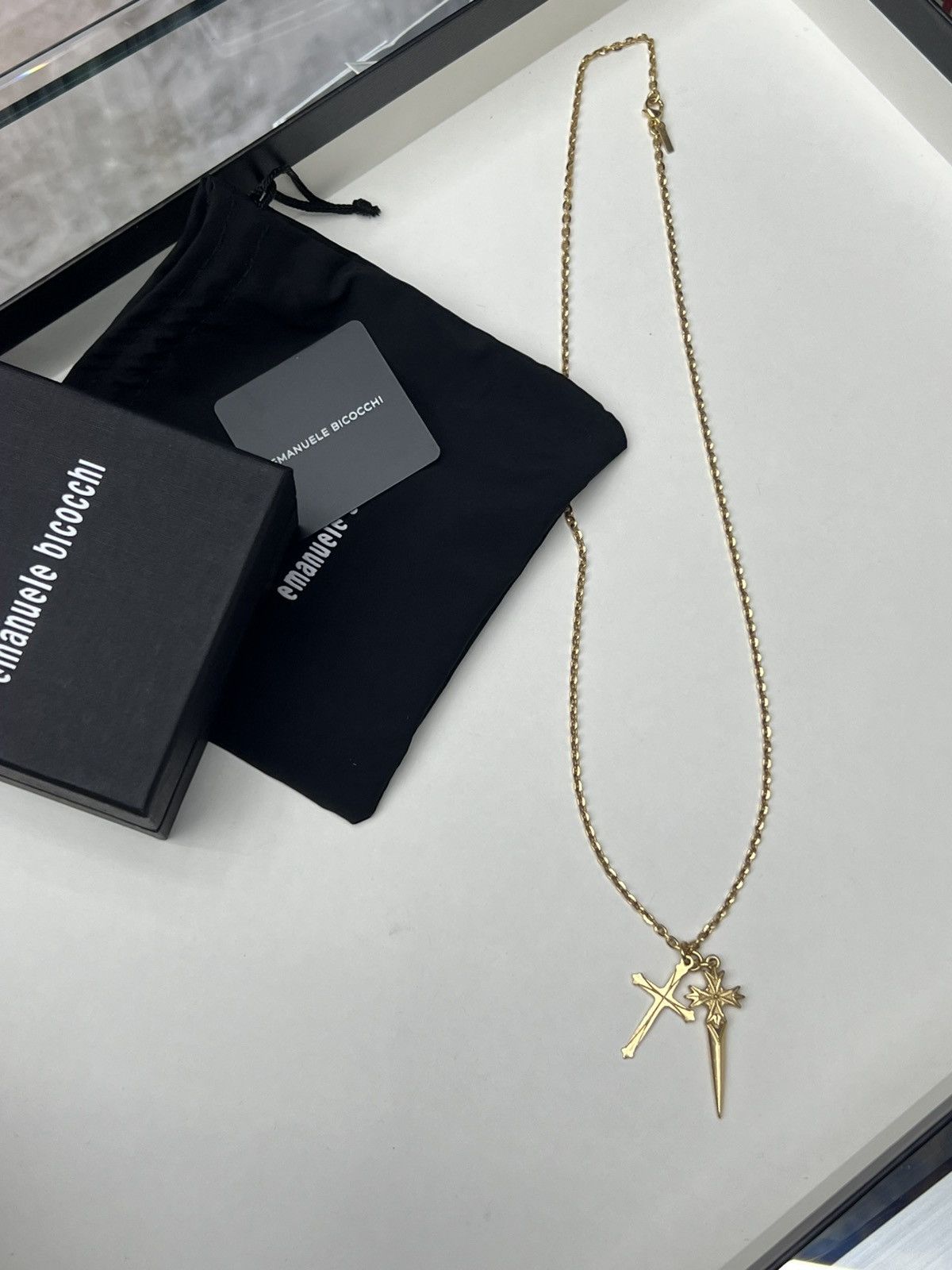 Emanuele Bicocchi Emanuele Bicocchi Large Pugnale and Cross Necklace Size ONE SIZE - 2 Thumbnail