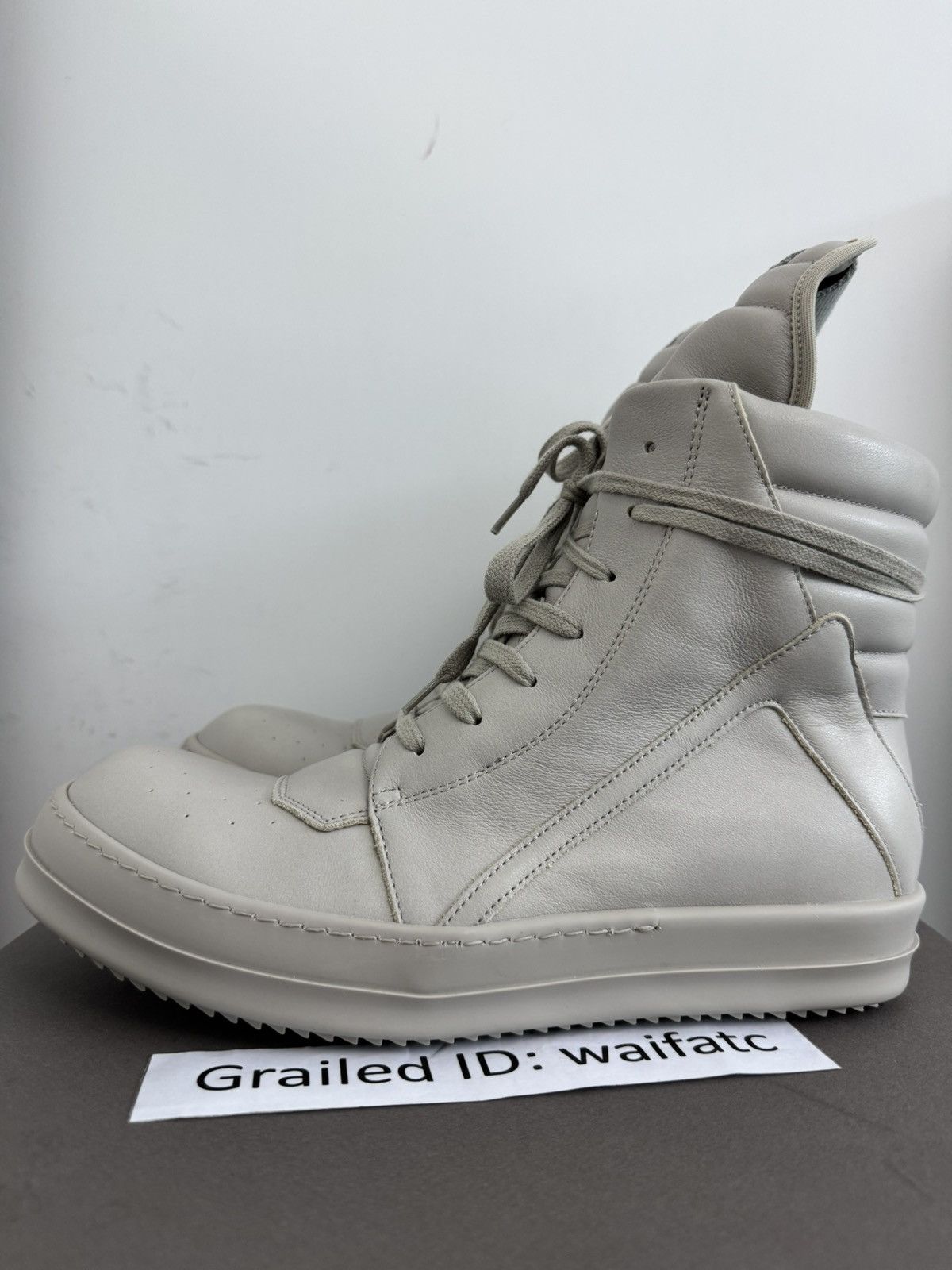 Rick Owens RICK OWENS LEATHER PEARL GEOBASKETS Size US 9 / EU 42 - 2 Thumbnail