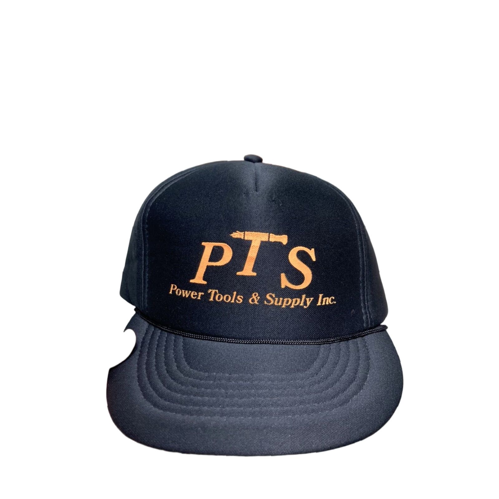 Vintage VINTAGE power tools and supply hat snapback cap hardware store NOS Snap-Back Men Adjustable Black Snapback Size ONE SIZE - 1 Thumbnail