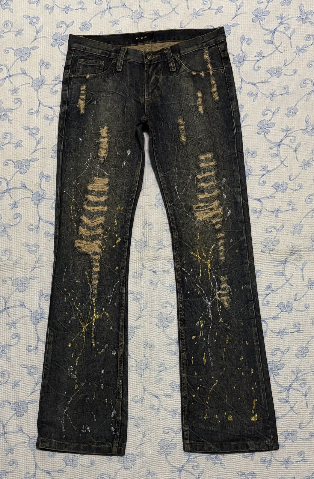 Other K.U.I Streetwear Jeans Flared Distressed Denim Size US 32 / EU 48 - 2 Thumbnail