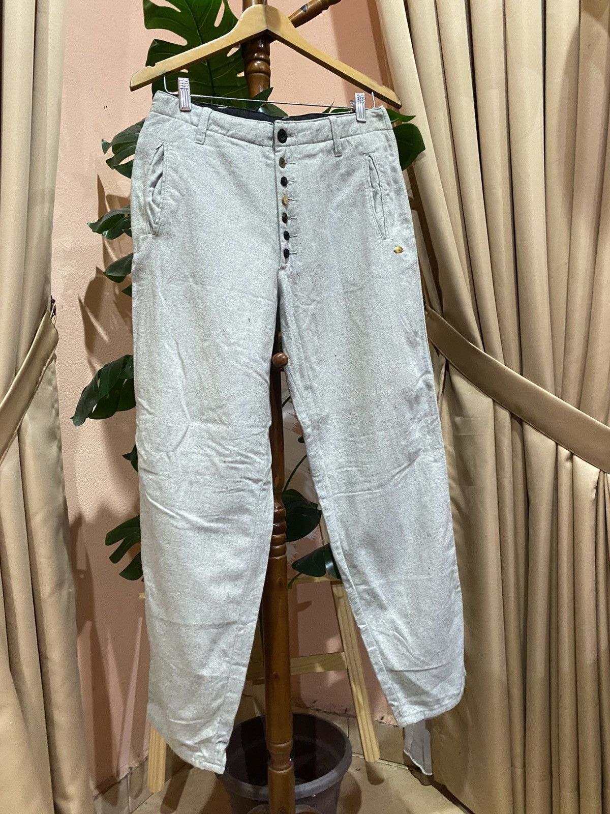 Other Clip.tab Marine Pêche French Work-Inspired Grey Trousers Size 30" / US 8 / IT 44 - 3 Thumbnail