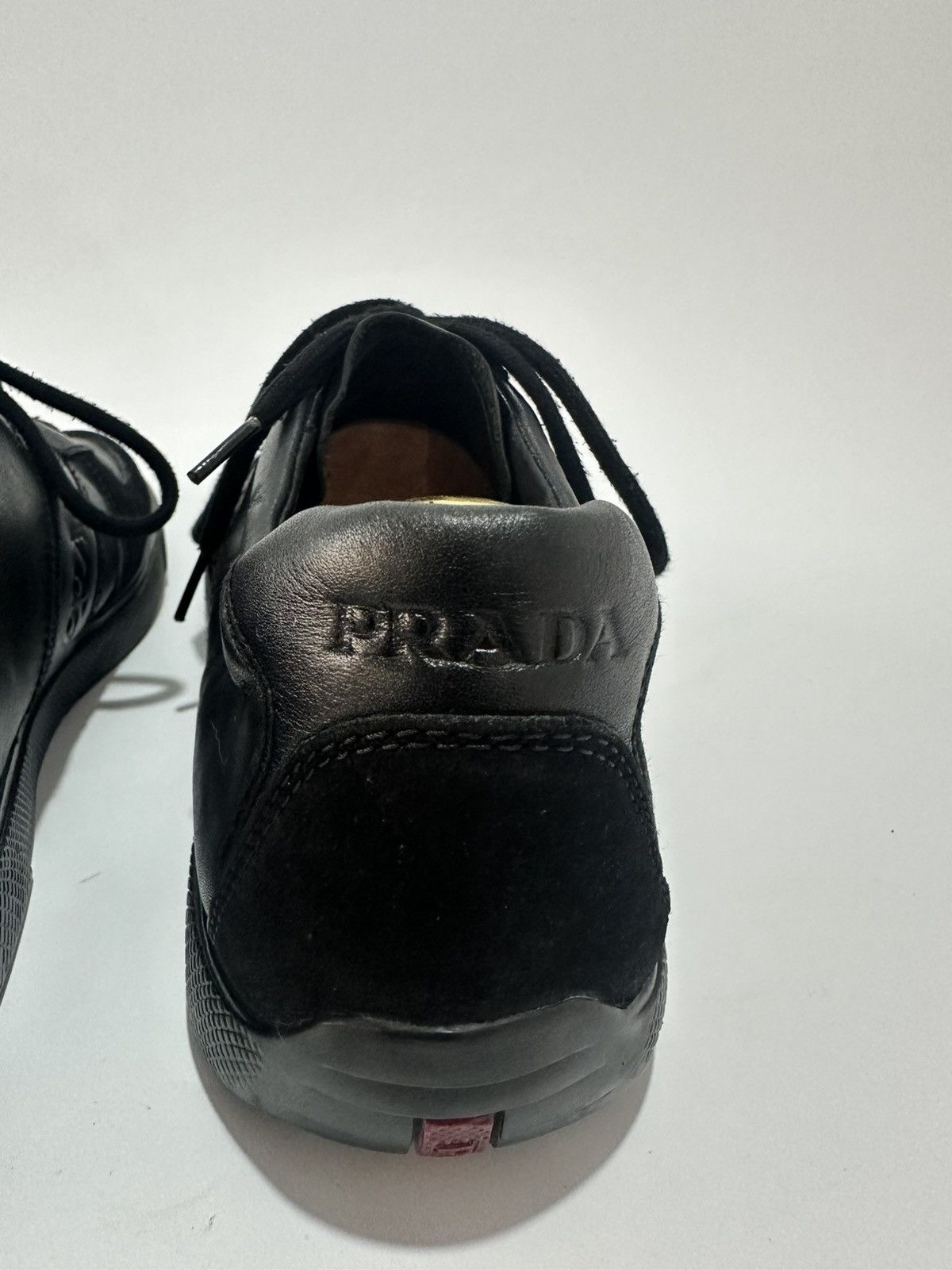 Prada Prada Sport Black Leather and Leather Low Top Sneakers Size US 11 / EU 44 - 6 Thumbnail