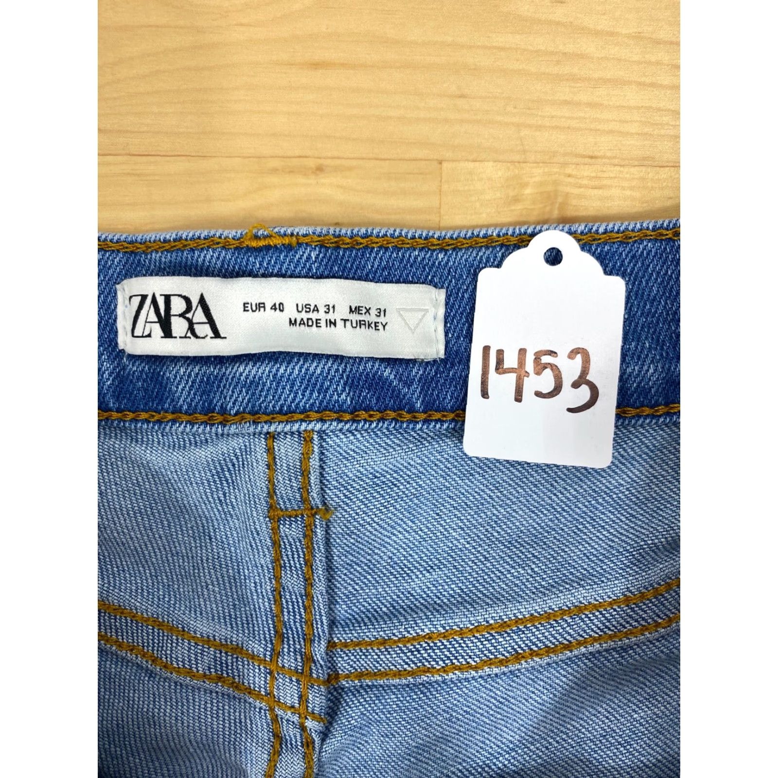 Zara Zara Jeans Women's Size 31 Light Wash Blue Denim 5-Pocket Relaxed Regular Belt Loops Vintage No Size 24" / US 00 / IT 34 - 6 Thumbnail