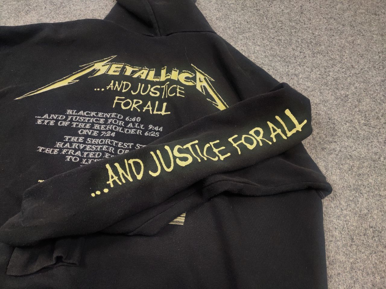 Vintage Vintage Metalicca Justice for All Black Hoodie Rock 90's Size US L / EU 52-54 / 3 - 12 Thumbnail