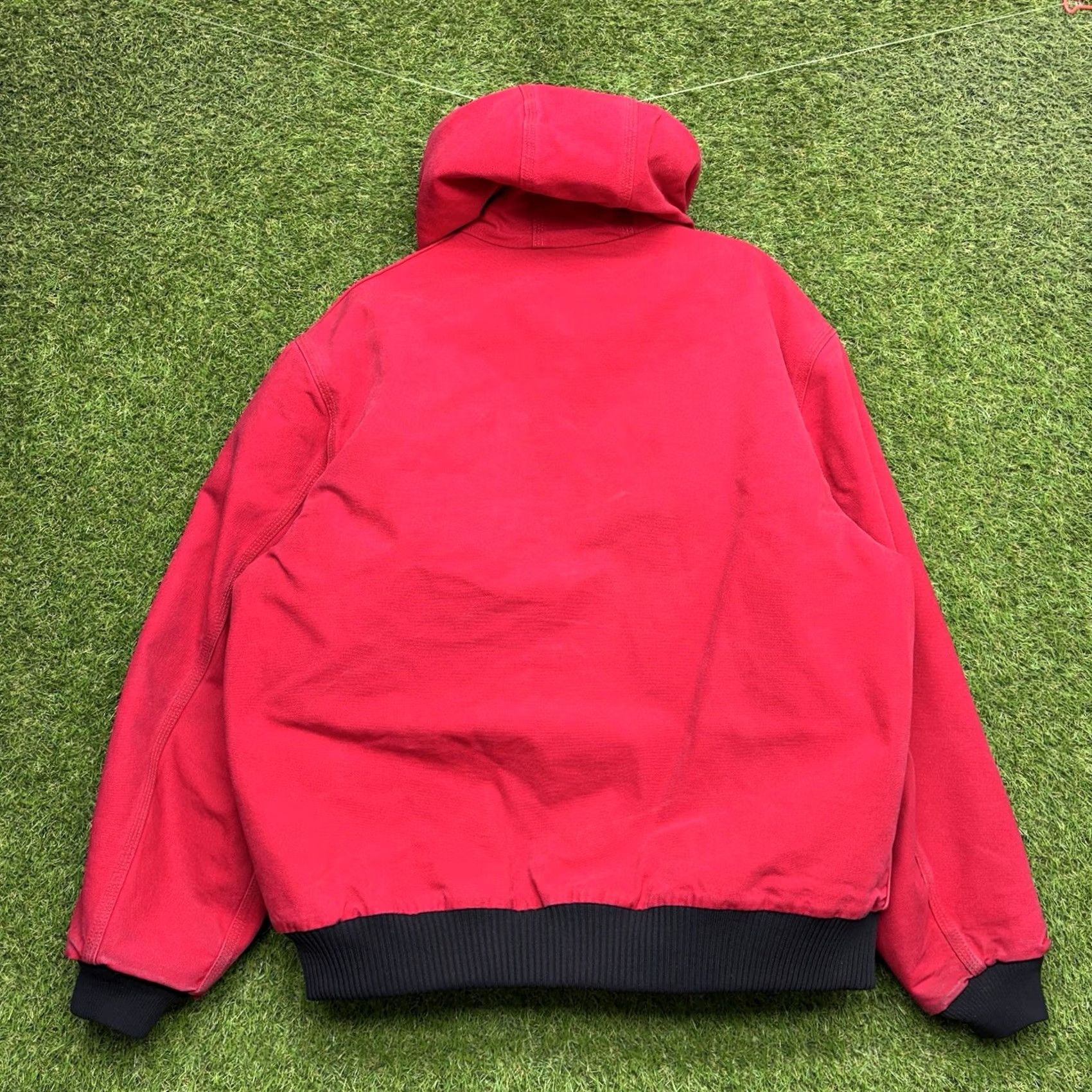 Carhartt VINTAGE Carhartt Jacket Mens XLT Tall Quilted Hooded Workwear Zip Up RED 90s USA J97 Carhartt C61 Falling under: Jacket Size US XL / EU 56 / 4 - 2 Thumbnail