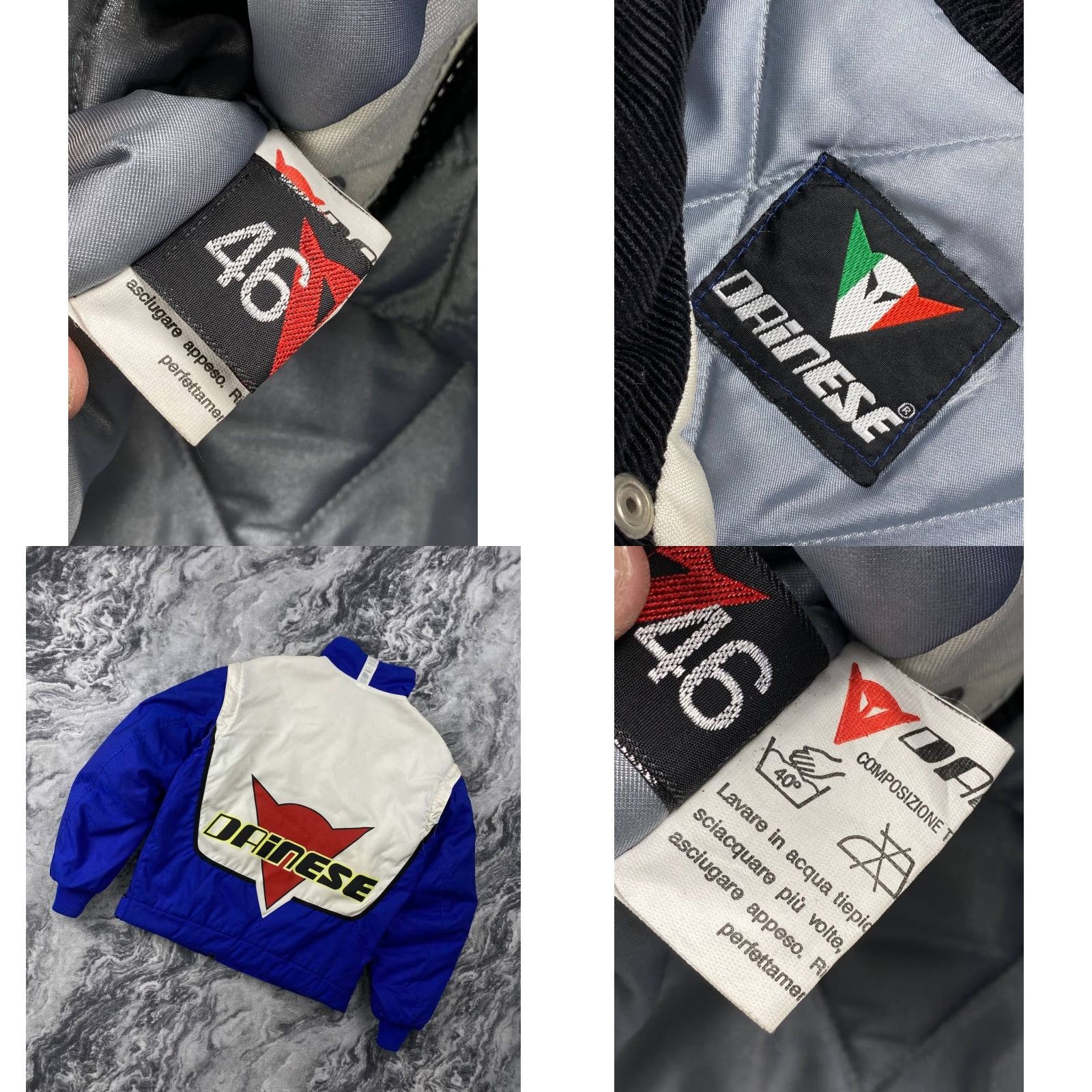 Dainese VINTAGE Dainese World Champion Racing 2 in 1 Bomber Jacket Men Size 46 Blue Size US S / EU 44-46 / 1 - 9 Thumbnail