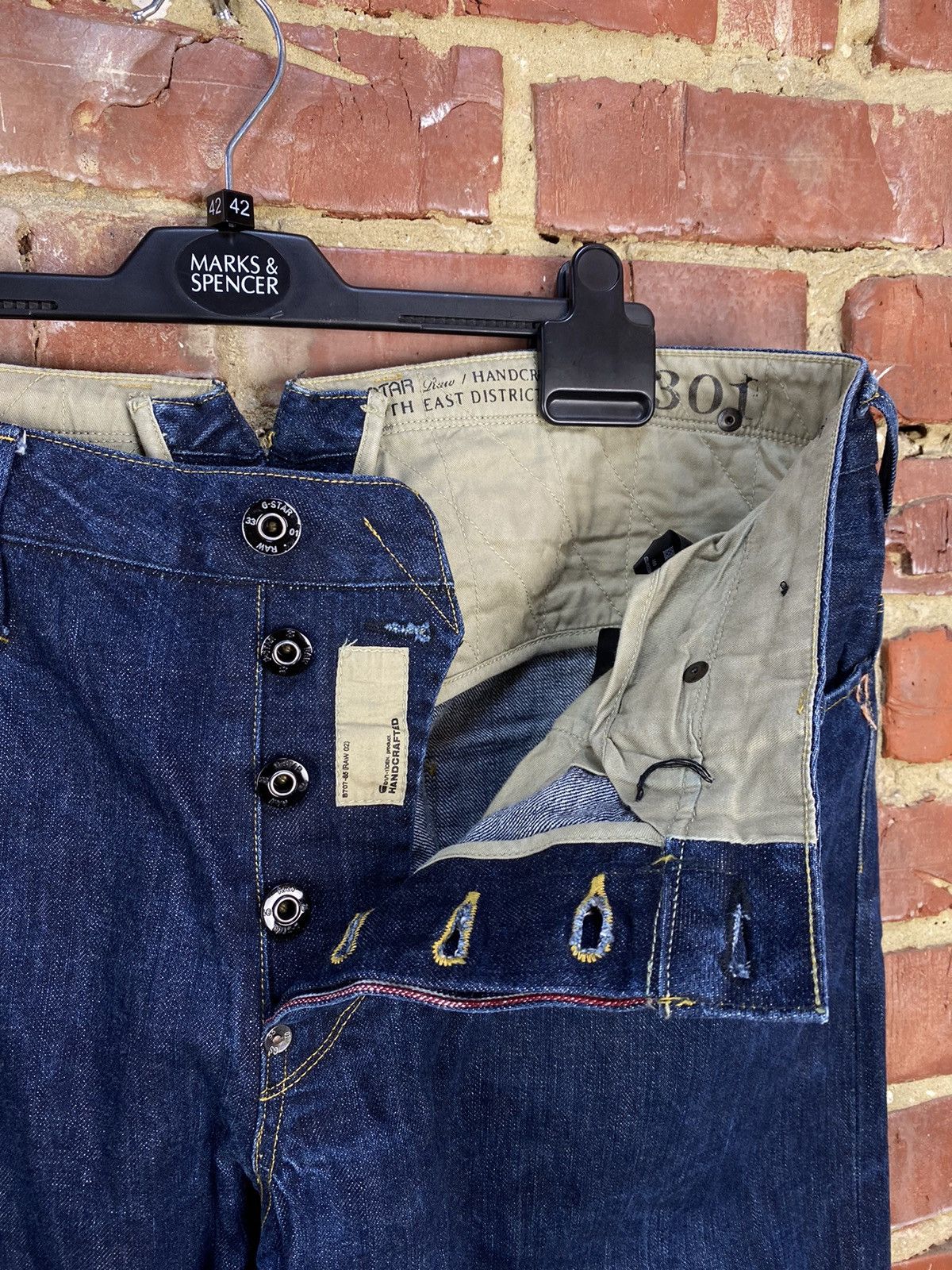 G-Star G-Star Raw Lumber Original Handcrafted Selvedge Denim Jeans Size US 36 / EU 52 - 10 Thumbnail