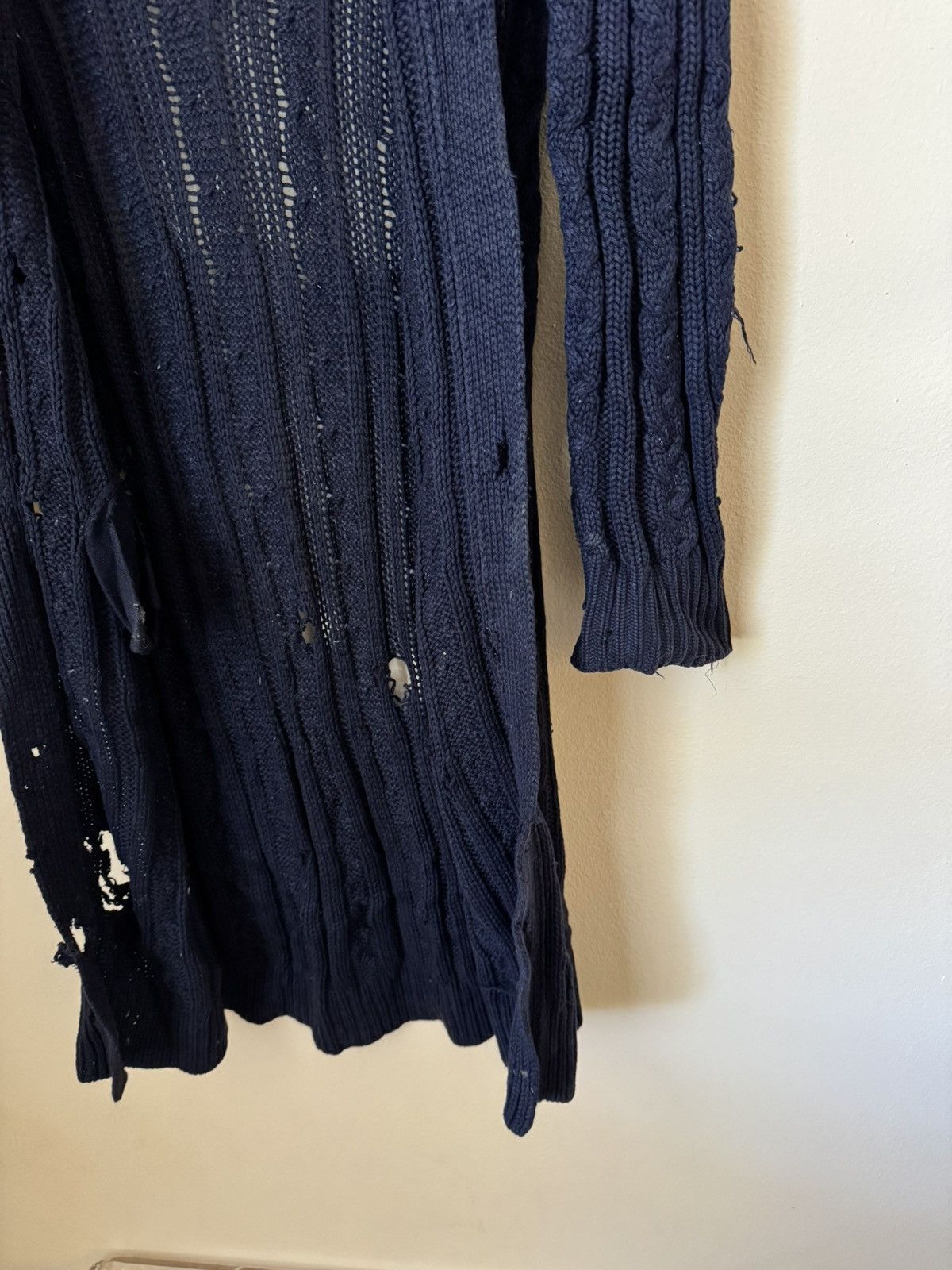 Loro Piana Loro Piana 100% Vicuna Cardigan Sweater Knit Navy Blue 40 Size US XXS / EU 40 - 4 Thumbnail