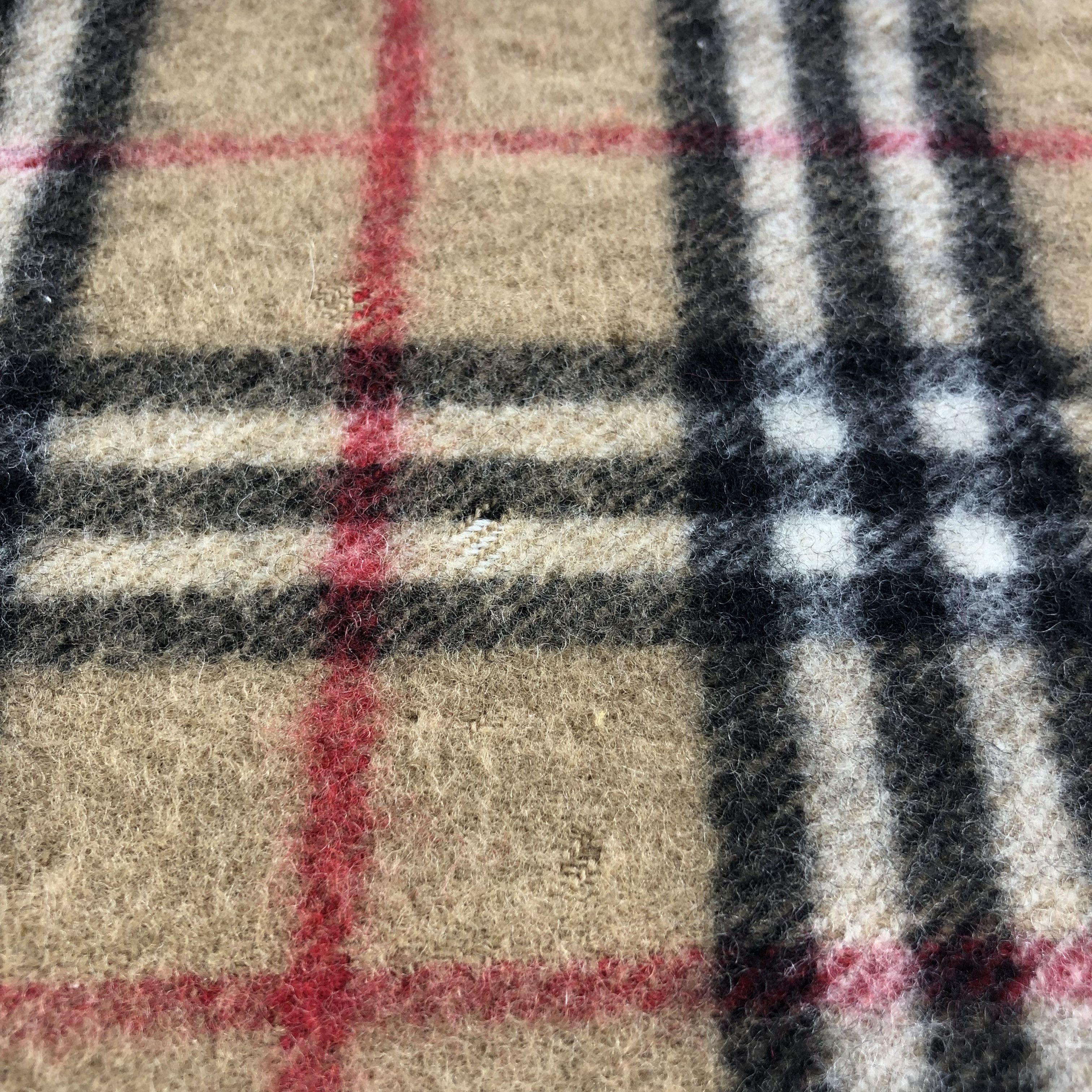 Burberry Burberrys Tan Nova Check Wool Scarf Muffler V1388 Size ONE SIZE - 8 Thumbnail