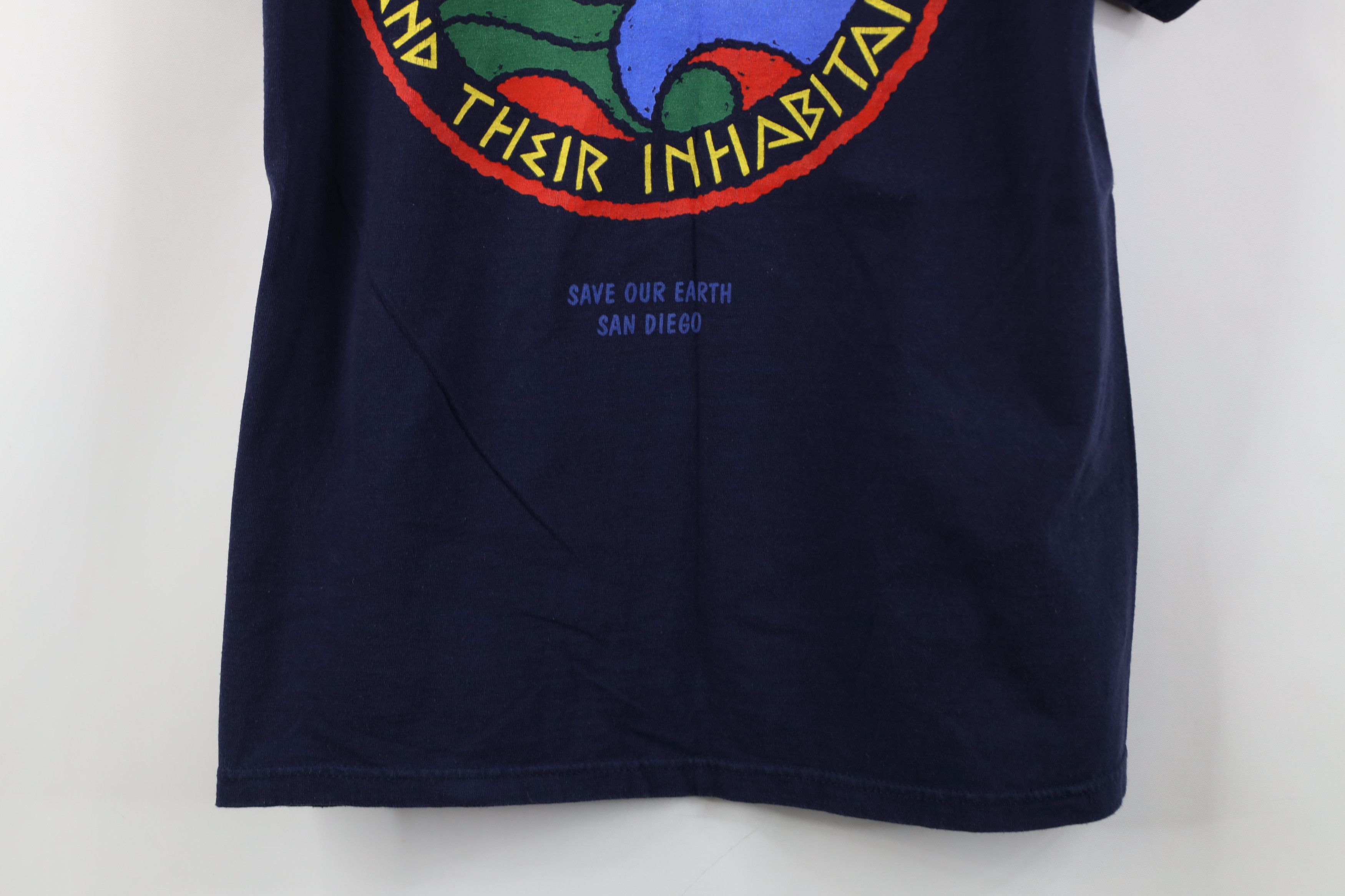 Vintage Vintage 90s Streetwear Our Oceans Shark Earth Day T-Shirt Size US M / EU 48-50 / 2 - 15 Thumbnail