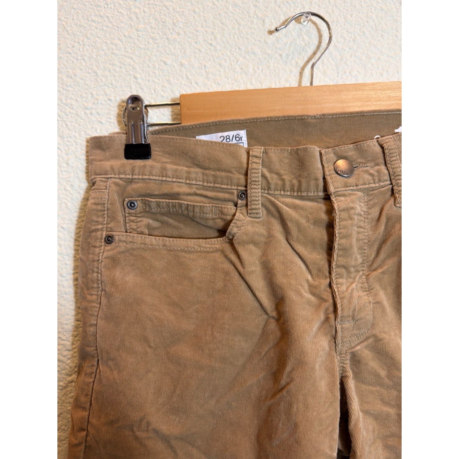 Gap VINTAGE Gap Women’s 6R Micro Corduroy Legging Jean Beige 30x29 Size 28" / US 6 / IT 42 - 5 Thumbnail