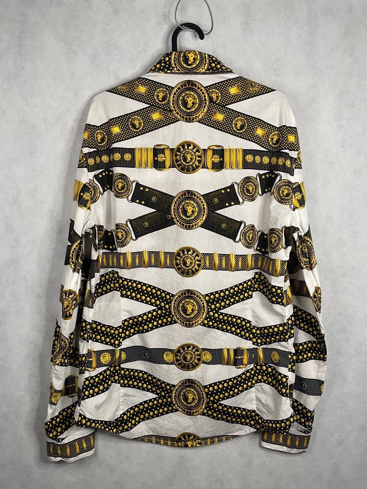 Designer × Versace × Versus Versace Versus Versace Button Ups Lion Belts Print Shirt Luxury Size US M / EU 48-50 / 2 - 9 Thumbnail