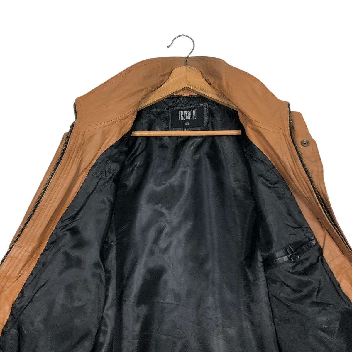 Aero Leathers 🔥VINTAGE BIKER LEATHER JACKET FREEDOM MINK COLLAR Size US L / EU 52-54 / 3 - 16 Thumbnail