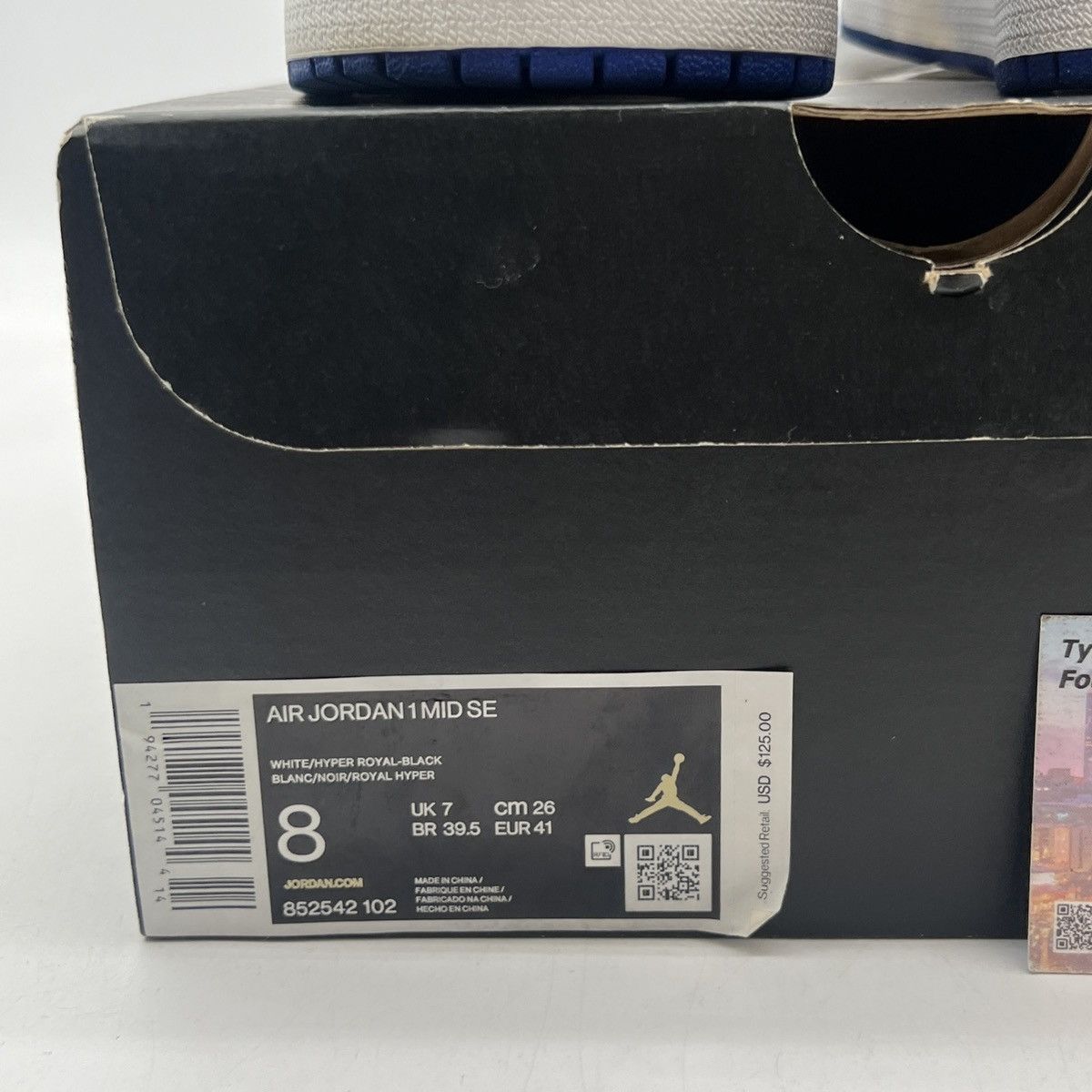 Jordan Brand Air Jordan 1 Mid Royal black toe Size US 8 / EU 41 - 6 Thumbnail