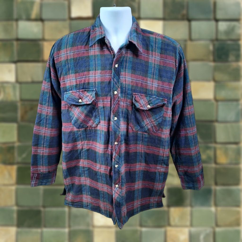 Vintage **VINTAGE ANDOVER TRAIL MEN'S PLAID FLANNEL COAT LARGE LINER QUILTED** User: **VINTAGE ANDOVER TRAIL MEN'S PLAID FLANNEL LINER QUILTED COAT LARGE** Size US L / EU 52-54 / 3 - 1 Thumbnail