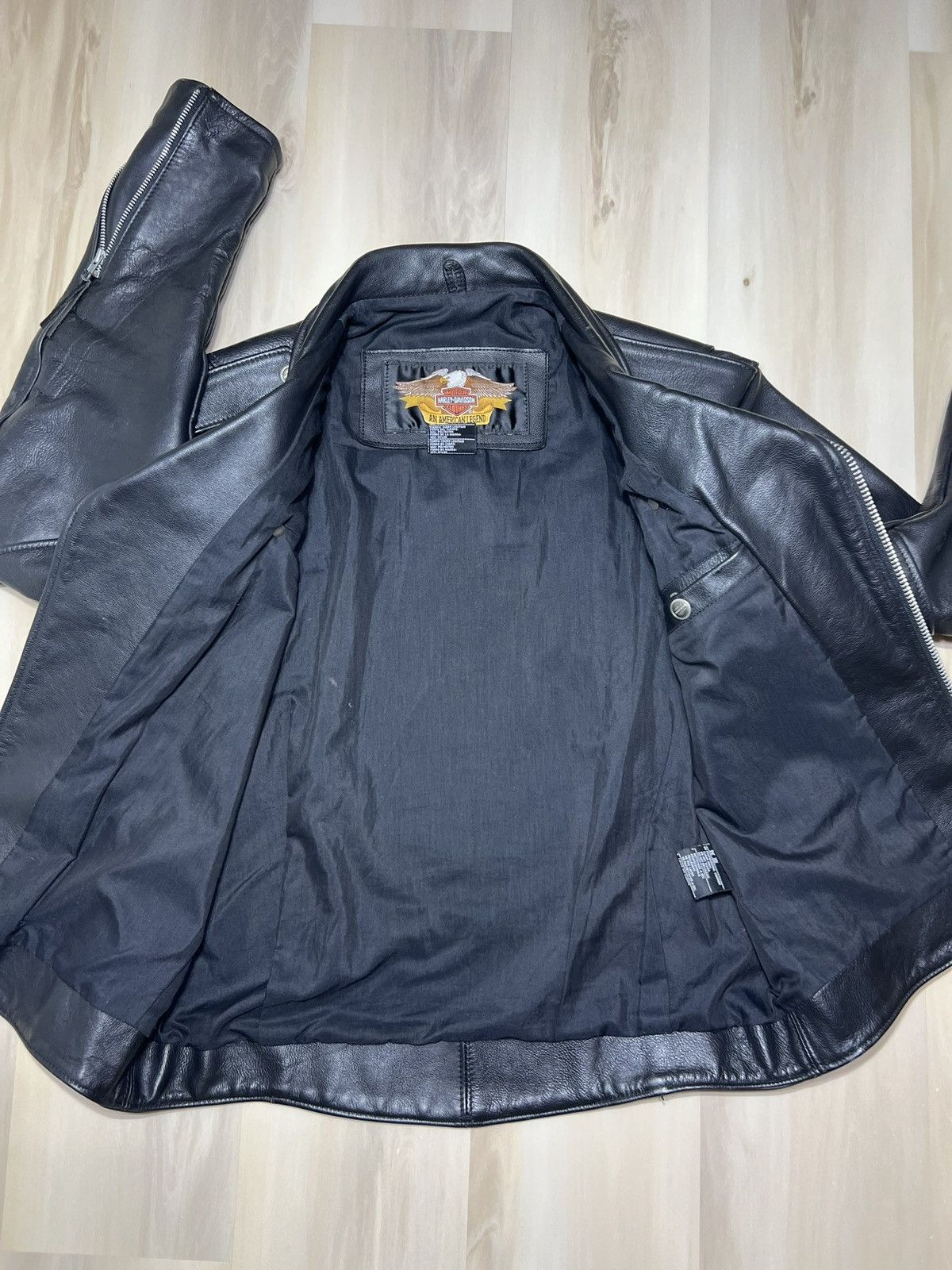 Harley Davidson Vintage Harley Davidson Perfecto Leather Jacket Black Sz Med Size US M / EU 48-50 / 2 - 10 Thumbnail