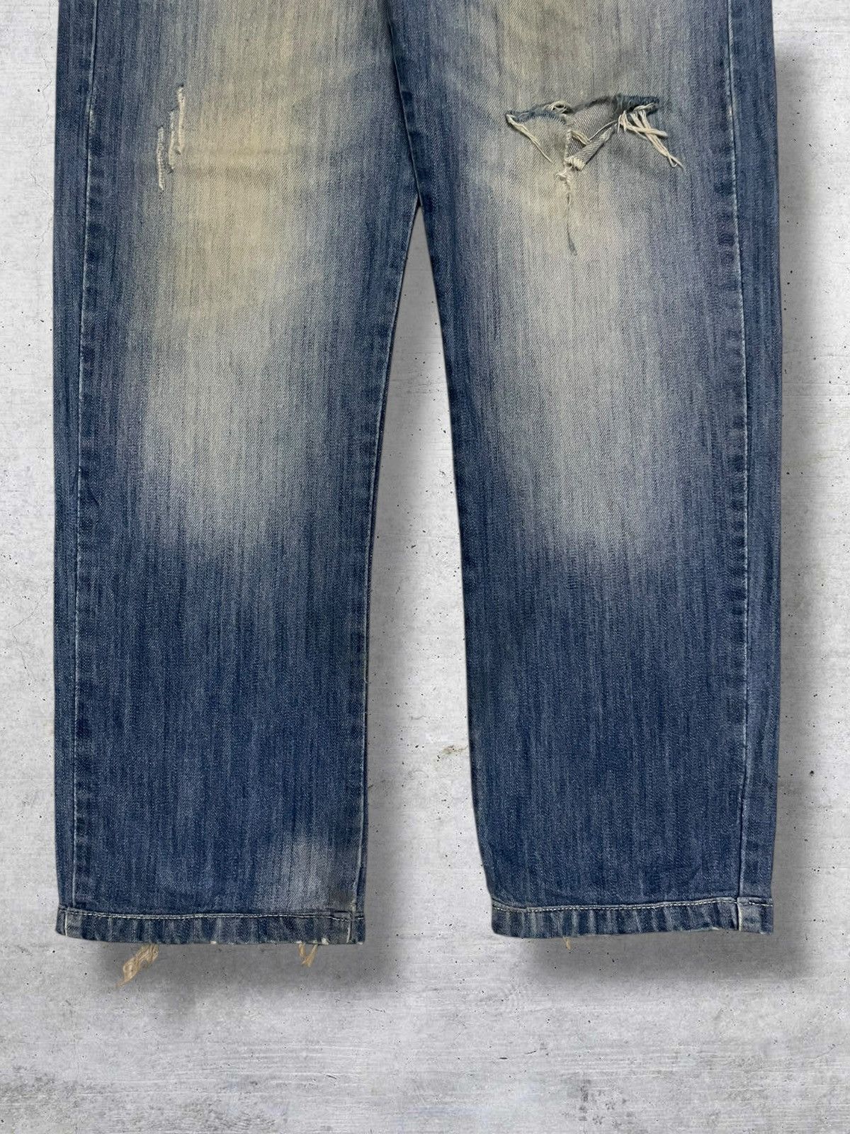 Japanese Brand VINTAGE REPUBLICA MIX DESIGNER JAPAN MUDWASH RIPPED DENIM Size US 31 - 3 Thumbnail
