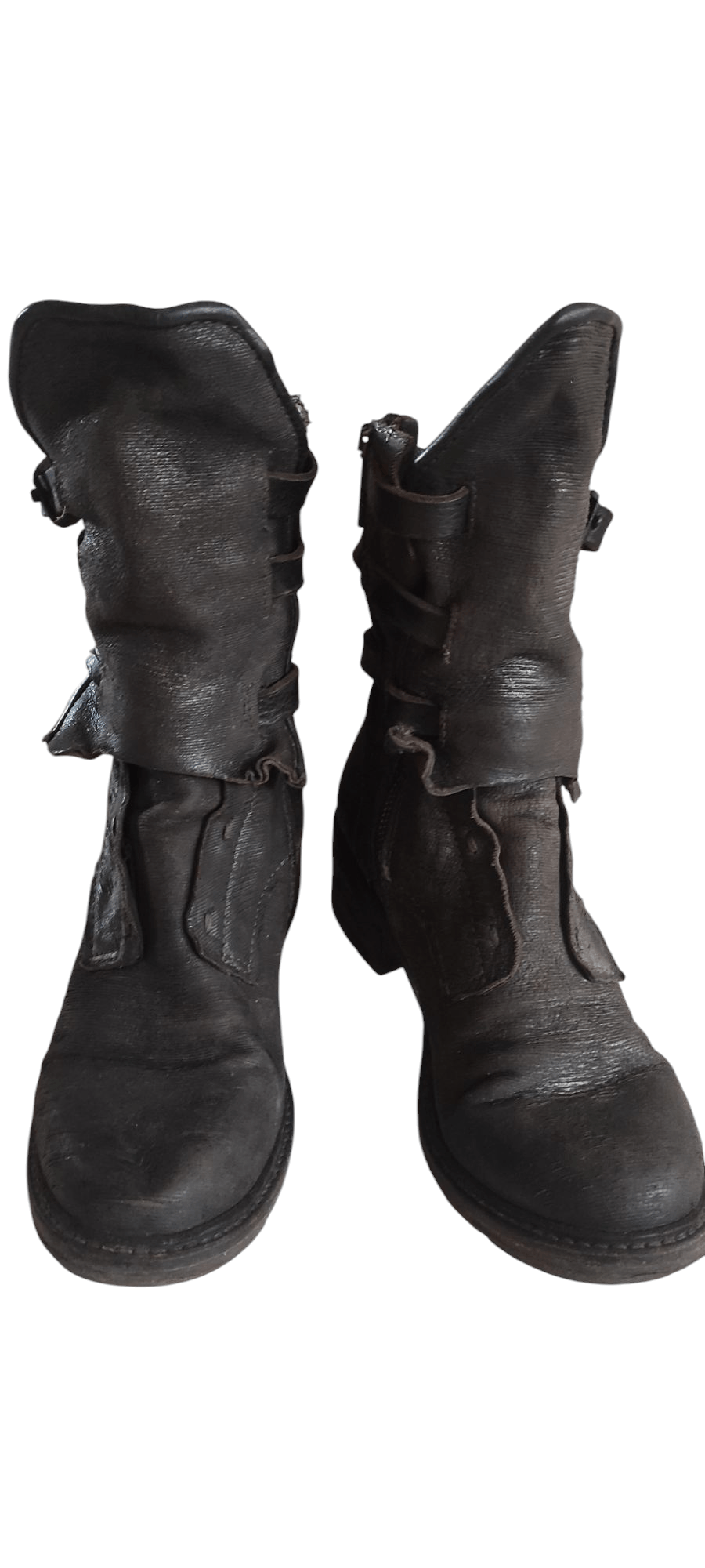 A.S.98 A.S.98 VTG Airstep Ankle Biker Boots Leather Zip Buckle Size US 9 / IT 39 - 1 Thumbnail