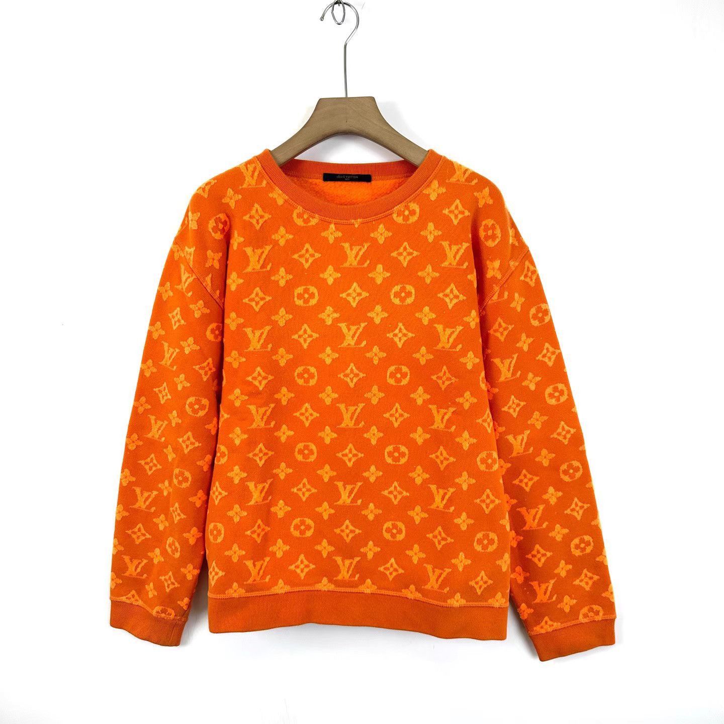 Louis Vuitton Orange Patterned Long Sleeve Sweatshirt Size US M / EU 48-50 / 2 - 1 Thumbnail