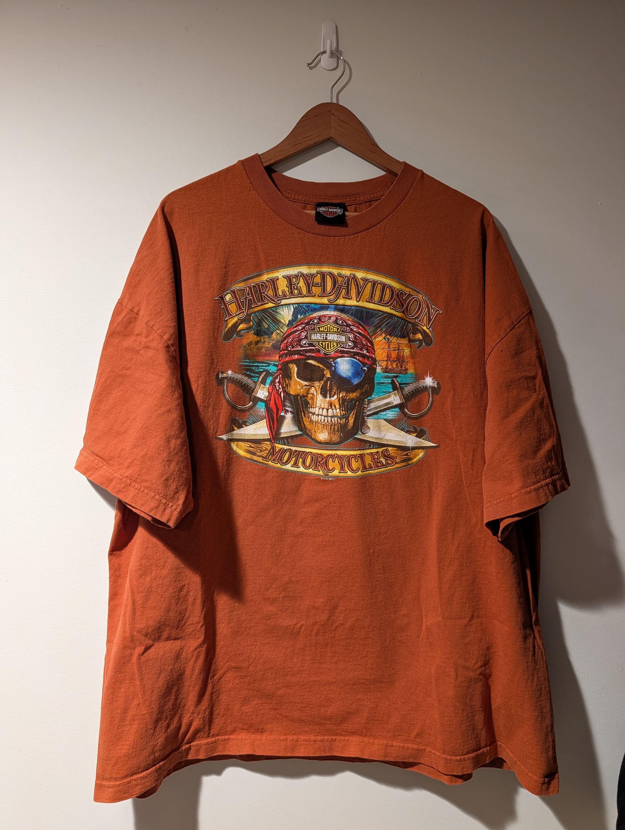 Harley Davidson Harley Davidson T-Shirt Skull Graphic Biker Motorcycle Heavy Size US XXL / EU 58 / 5 - 1 Thumbnail