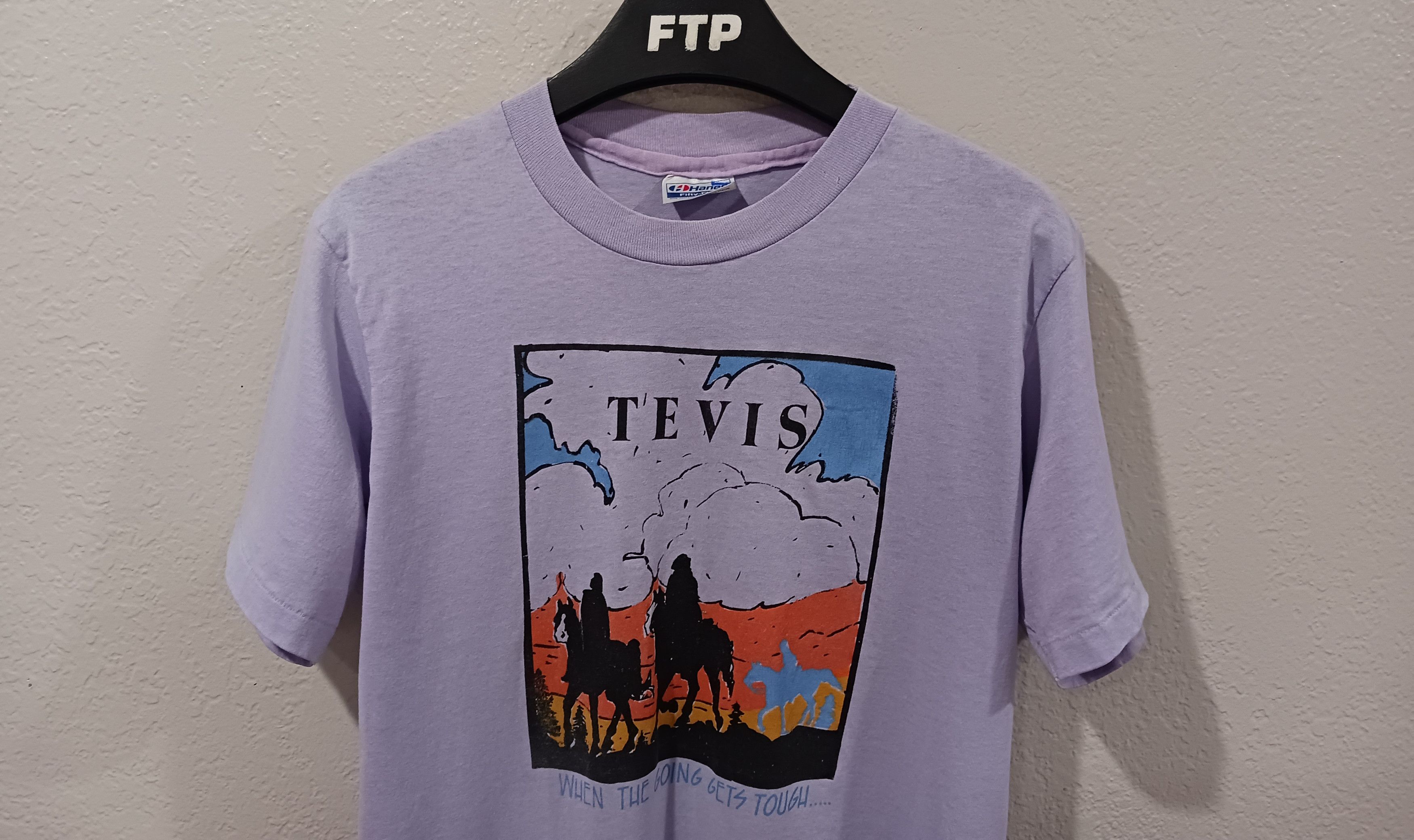 Hanes × Vintage Tevis "When The Going Gets Tough" Hanes Vintage 1980s Tee Size US M / EU 48-50 / 2 - 5 Thumbnail