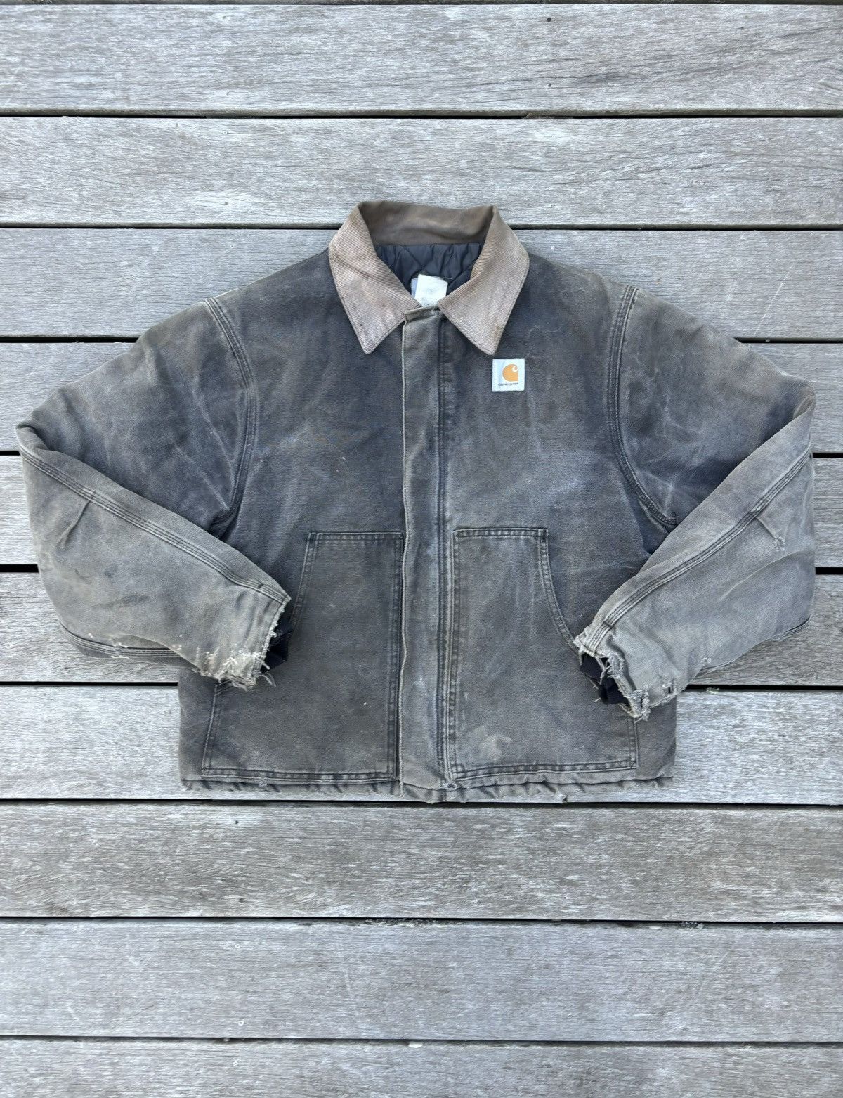 image of Faded Carhartt Jacket Vintage in Black, Men's (Size XL)