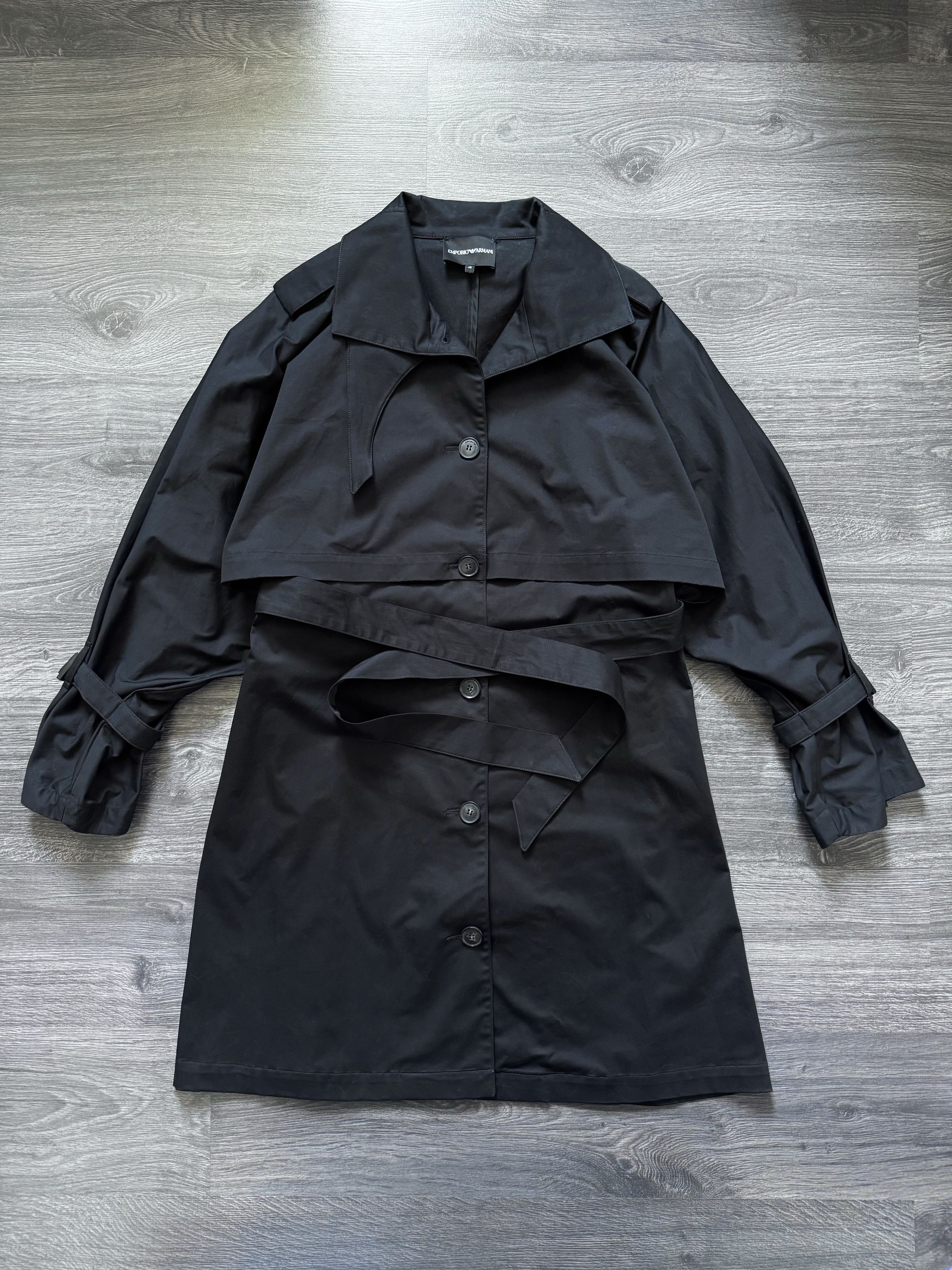 Emporio Armani Emporio Armani Belted Cotton Trench Women's Coat Size 48 Size L / US 10 / IT 46 - 1 Thumbnail