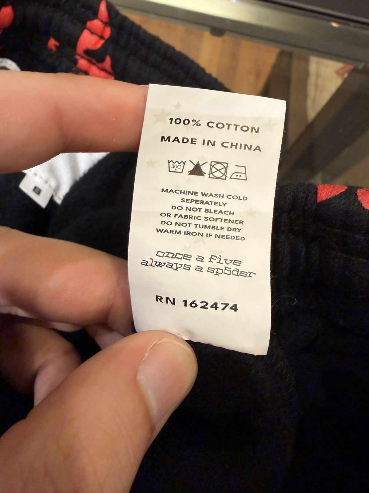 Sp5der Sp5der AOP Sex Sweatpants - Black Red Size US 28 / EU 44 - 5 Thumbnail
