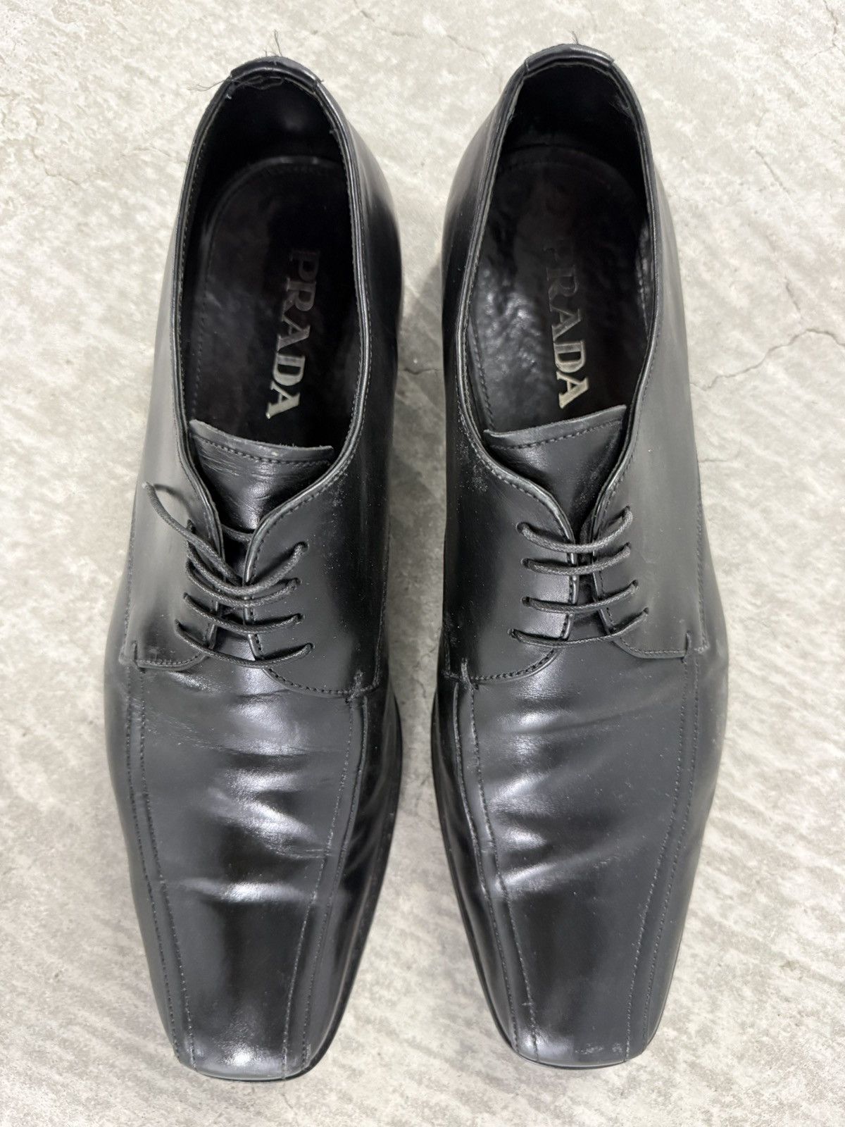 Prada Prada Black leather lace up dress shoes Size US 10 / EU 43 - 5 Thumbnail