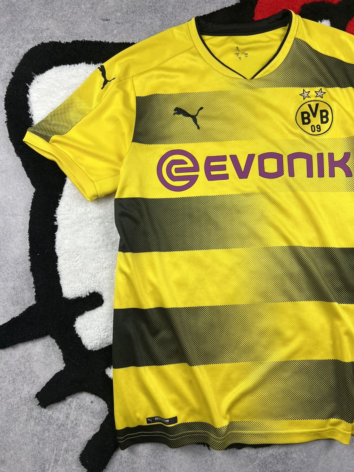 Puma Y2K Borussia Dortmund BVB 2017-18 Blockcore Soccer Jersey Size US L / EU 52-54 / 3 - 2 Thumbnail