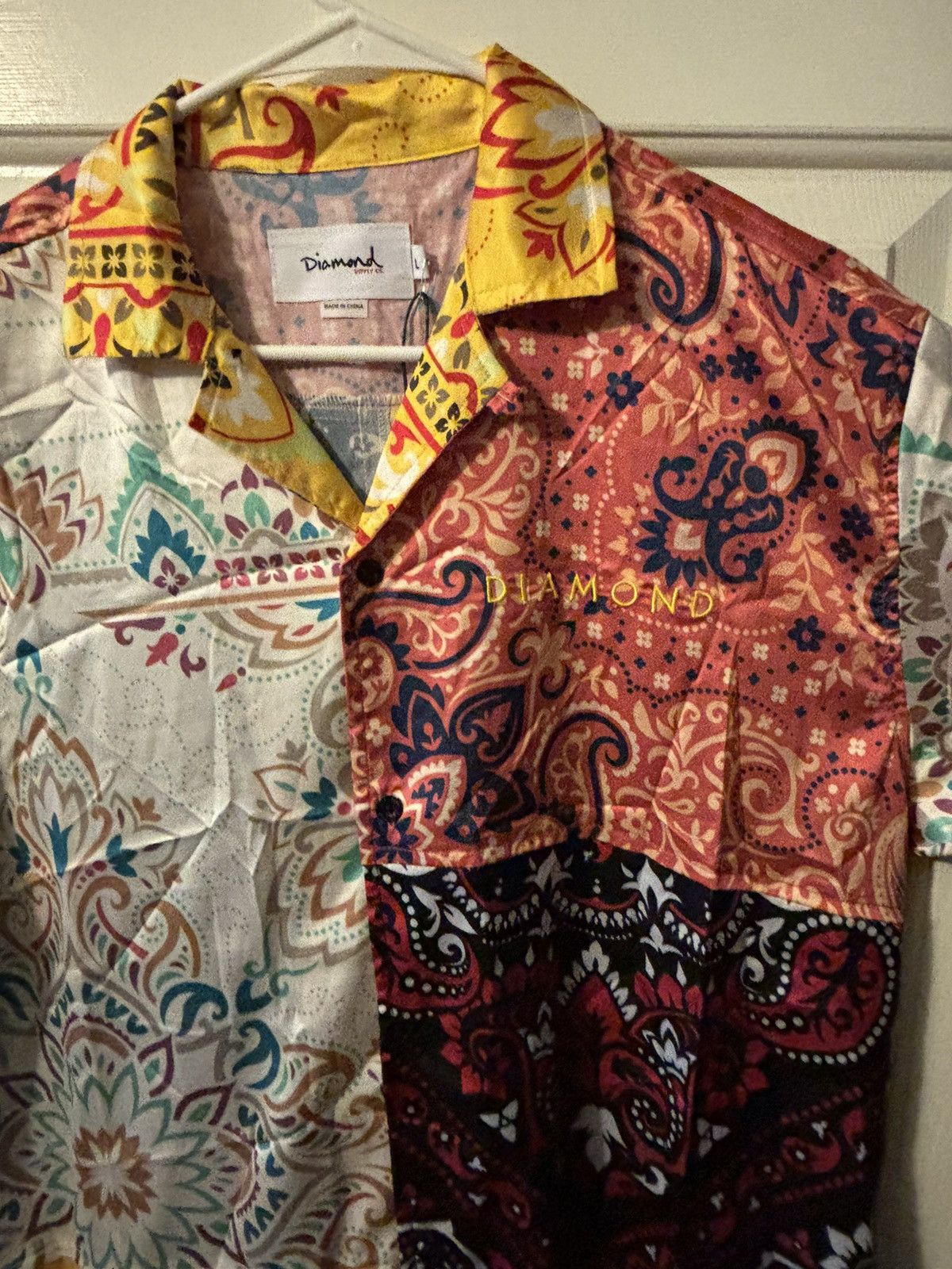 Diamond Supply Co. Diamond Supply Co Patchwork Paisley Woven Shirt Size US L / EU 52-54 / 3 - 2 Thumbnail